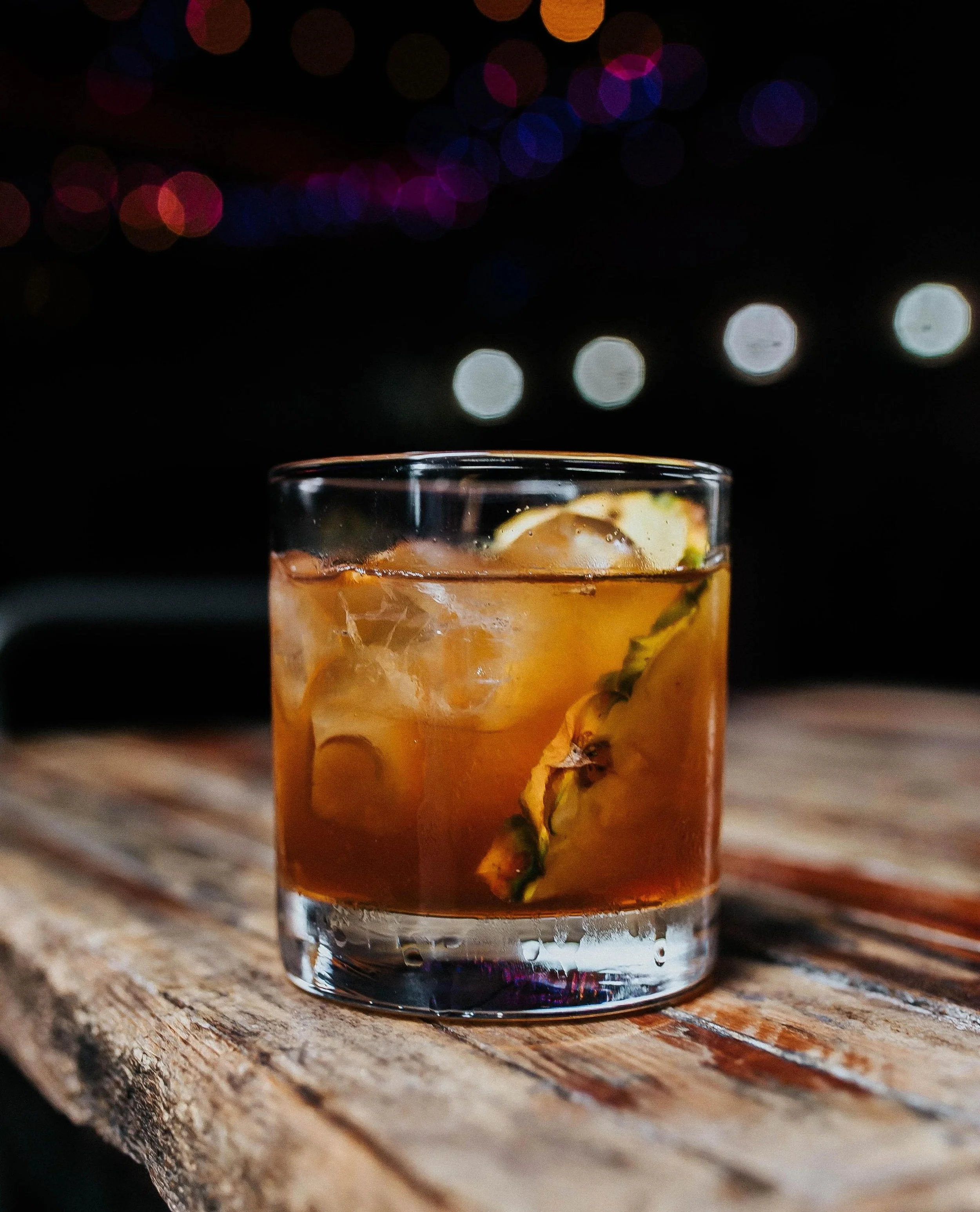 Simple, but it hits 🧡 Bourbon. Dark rum.⁠
Blackstrap, pineapple, chocolate bitters.⁠