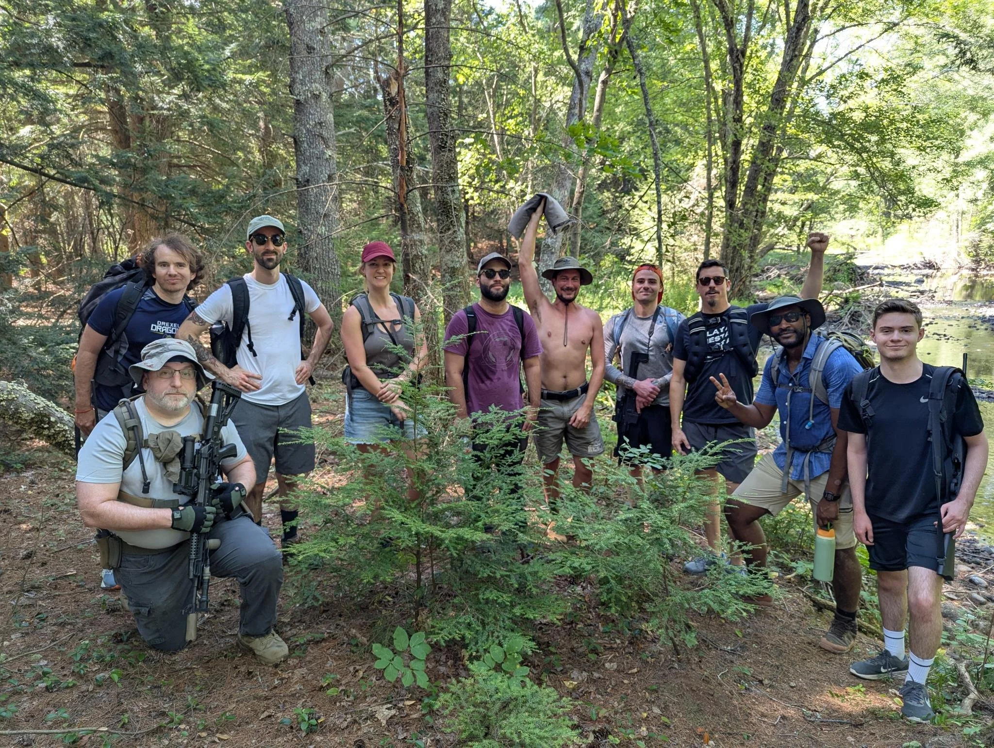 Let's Ruck. A community that rucks together builds a Free State together. The Garnet School Ruck Club gathers every Sunday in Candia.