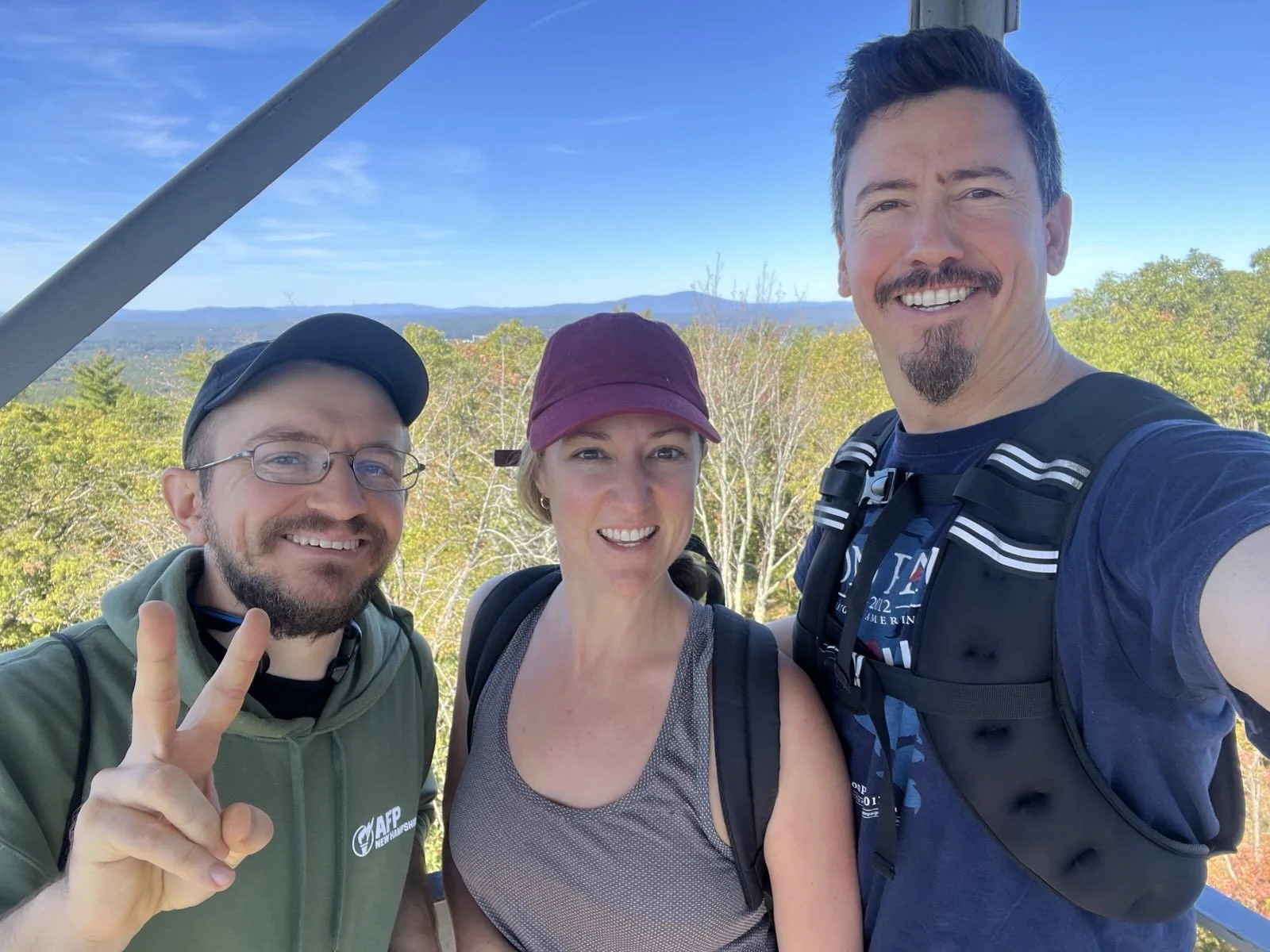 Concord Hike. RJ, Jane, and Pedro (left to right) made it out to this week's Concord hike. The foliage is starting to change!