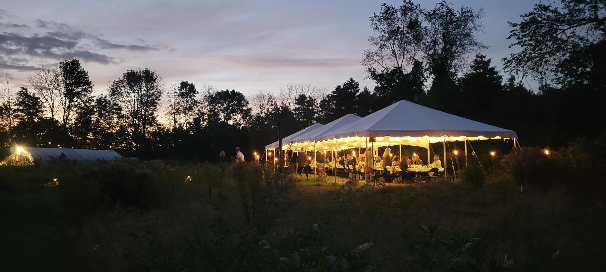 A Free State Feast . Dandelion Forest Farms hosted a 7-course farm-to-table dinner, which featured pork tenderloins from Bardo Farm.