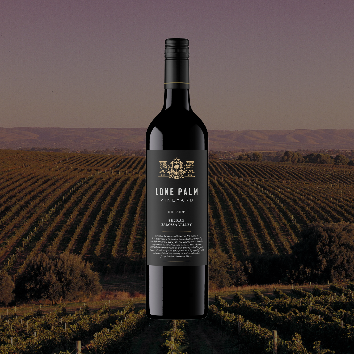 Hillside Shiraz, old vine, french oak, dark fruit, red berries, smooth finish, cellar worthy, marananga, barossa valley, barossa, red wine