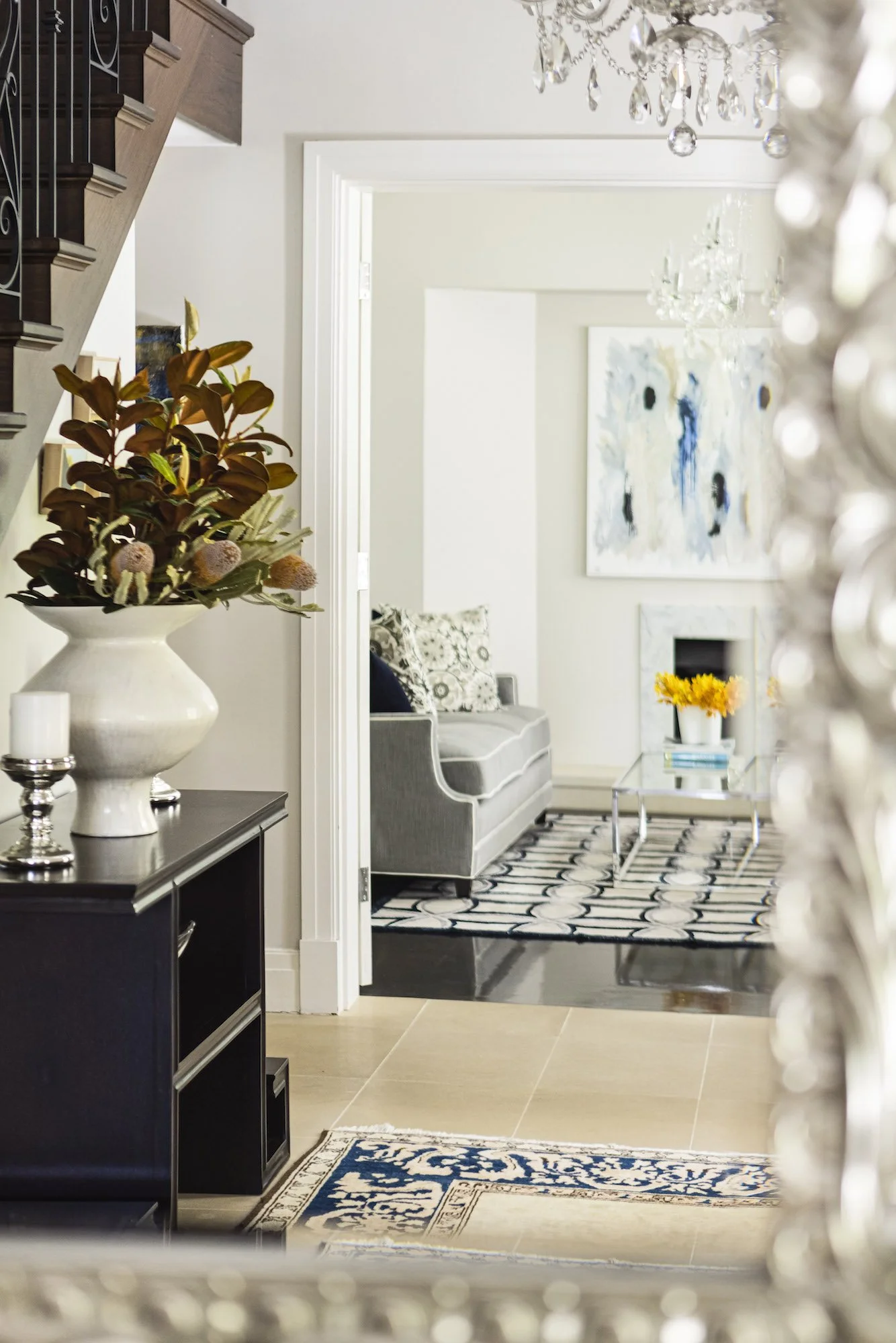 interior decoration-entrance console - papaya tula vase -turramurra2.jpg