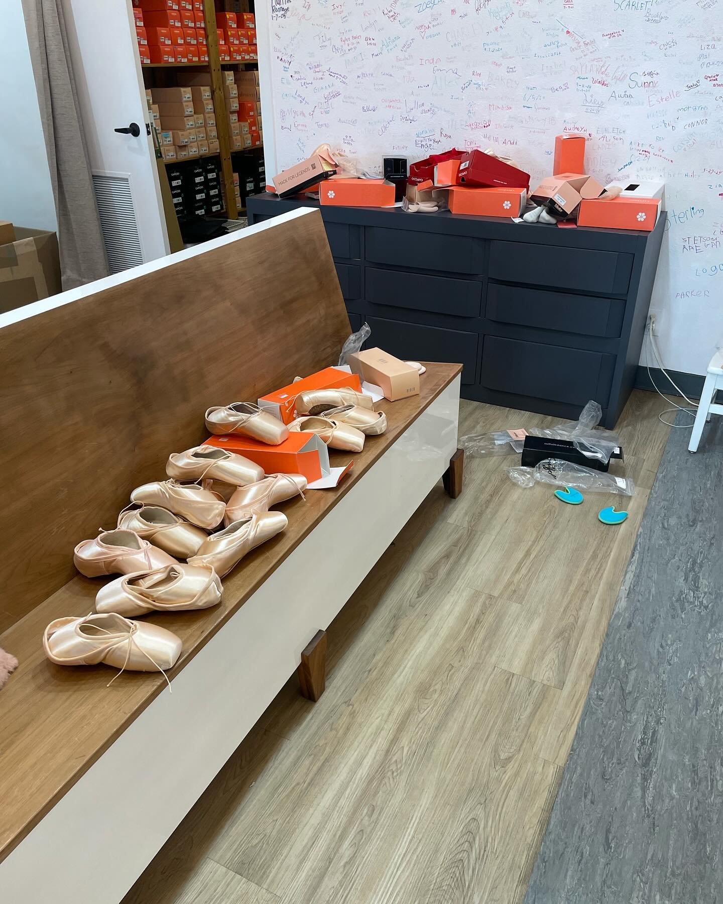 Fun Fact: Pointe shoe fittings can take up to an hour! That’s because we’re looking for the best fit based on the dancer’s unique anatomy, strength, flexibility, technique — and preferences. Each style has slightly different s