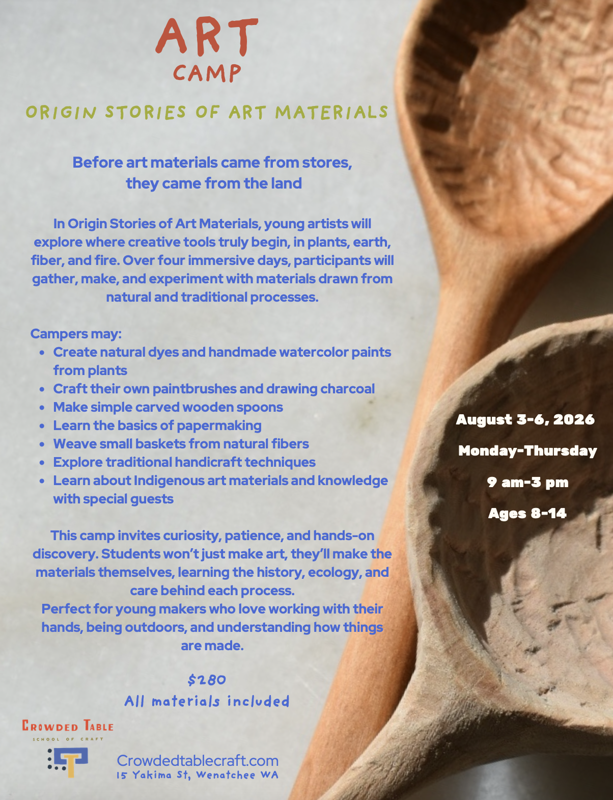 Origin of Art Materials Camp 