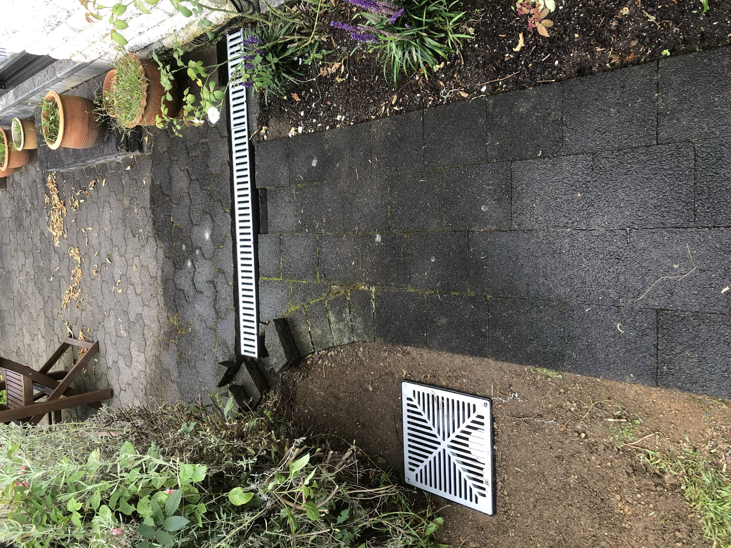 Surface water drains 