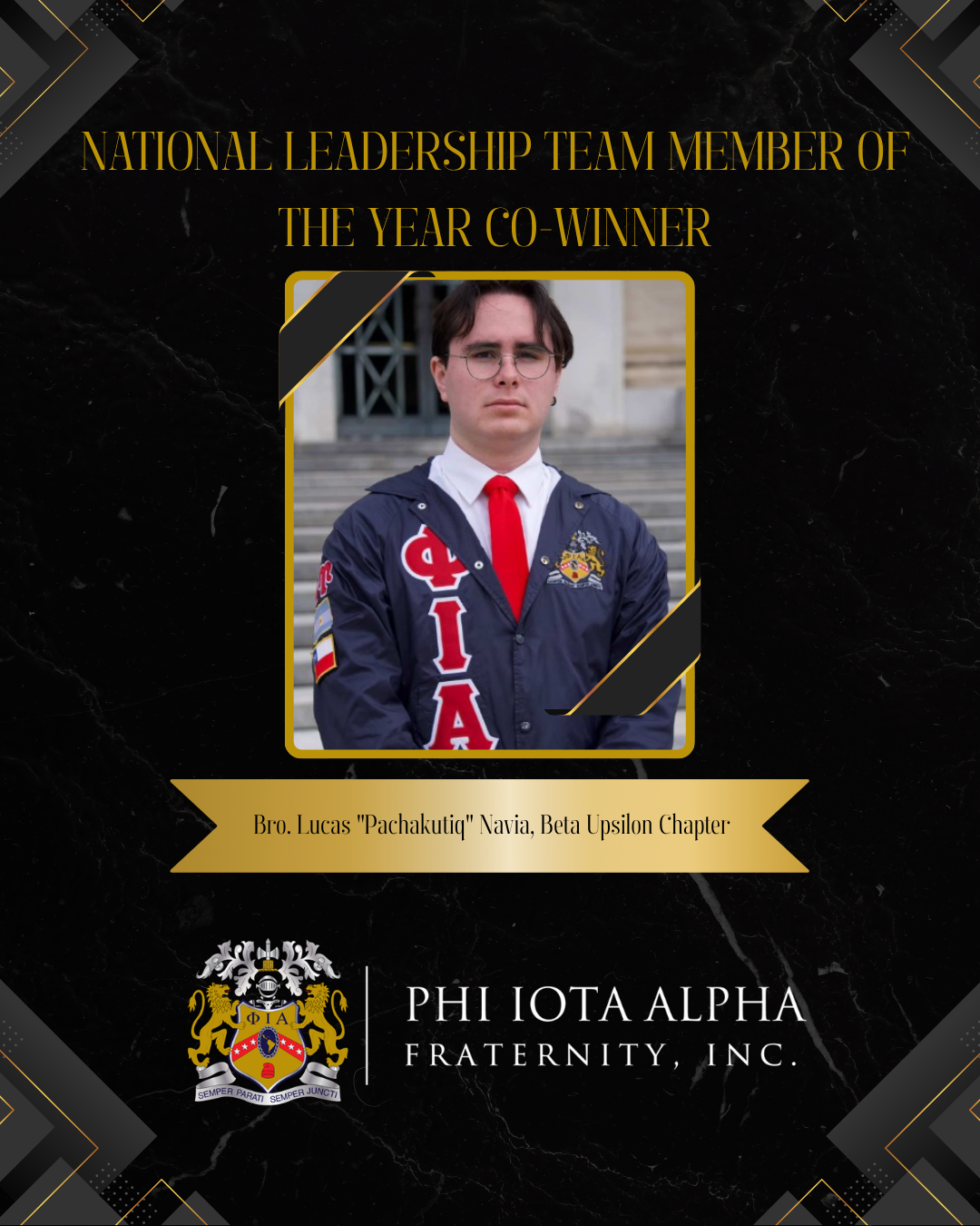 Bro.Lucas Navia earned the National Leadership Team Co-Member of the Year Award for his exceptional service, leadership, and advocacy across the Midwest Province. As a Regional Director and leader within Induction Services, he has played a vital role