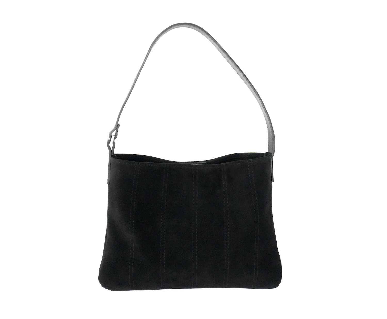 Stitched Suede Shoulder Bag