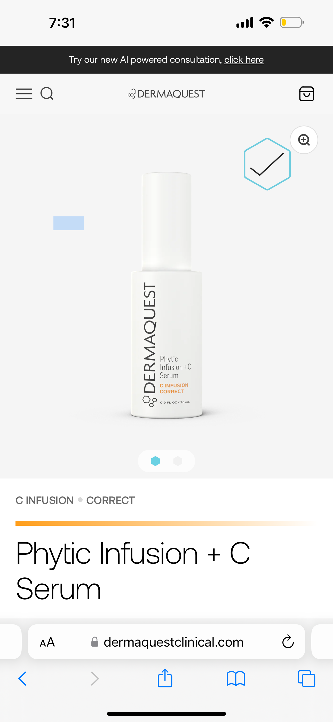 Dermaquest Phytic Infusion + C Serum