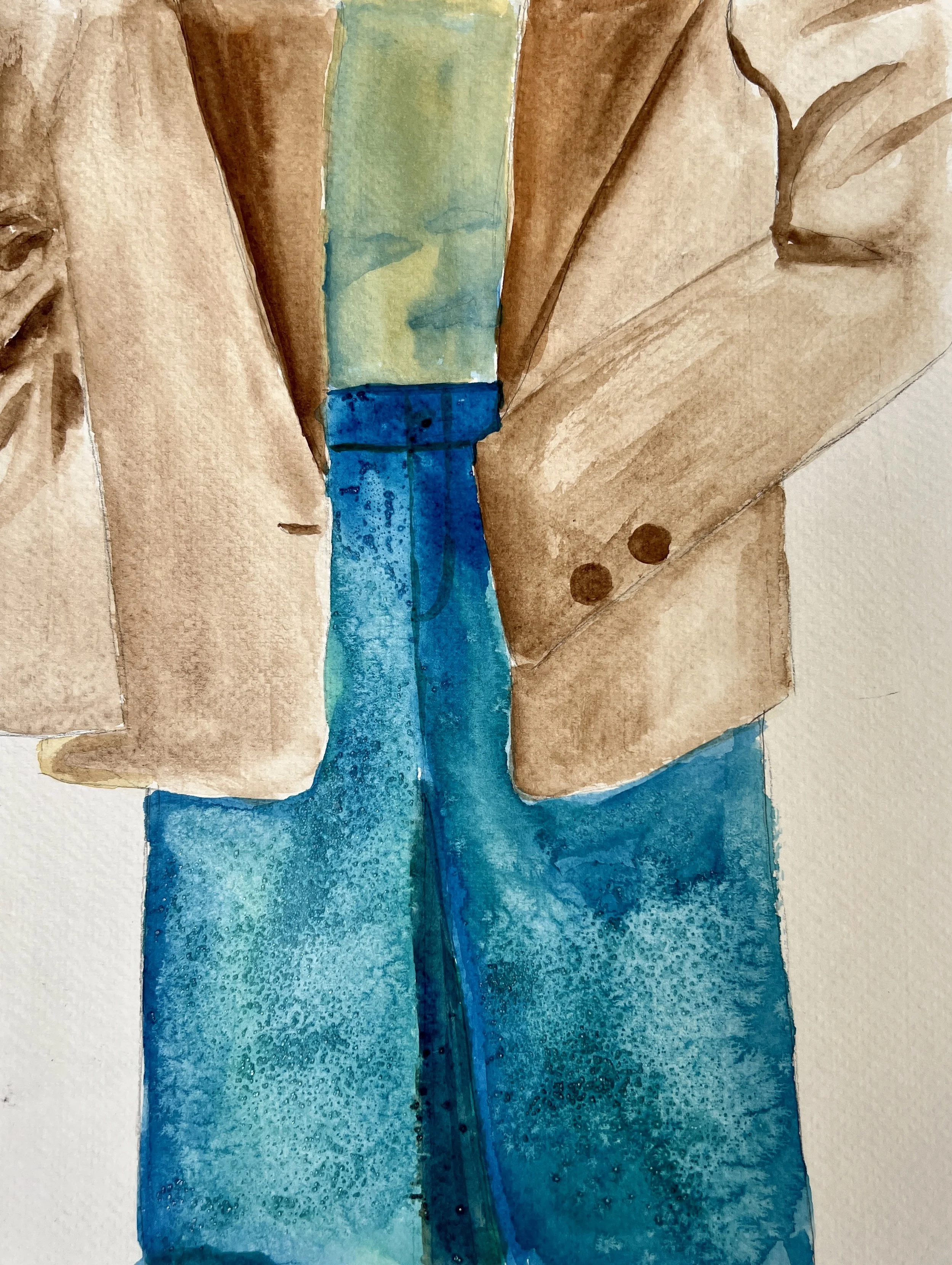 Acuarela // Texturas con sal de mar // 8" x 11" // 21.5 x 28 cm