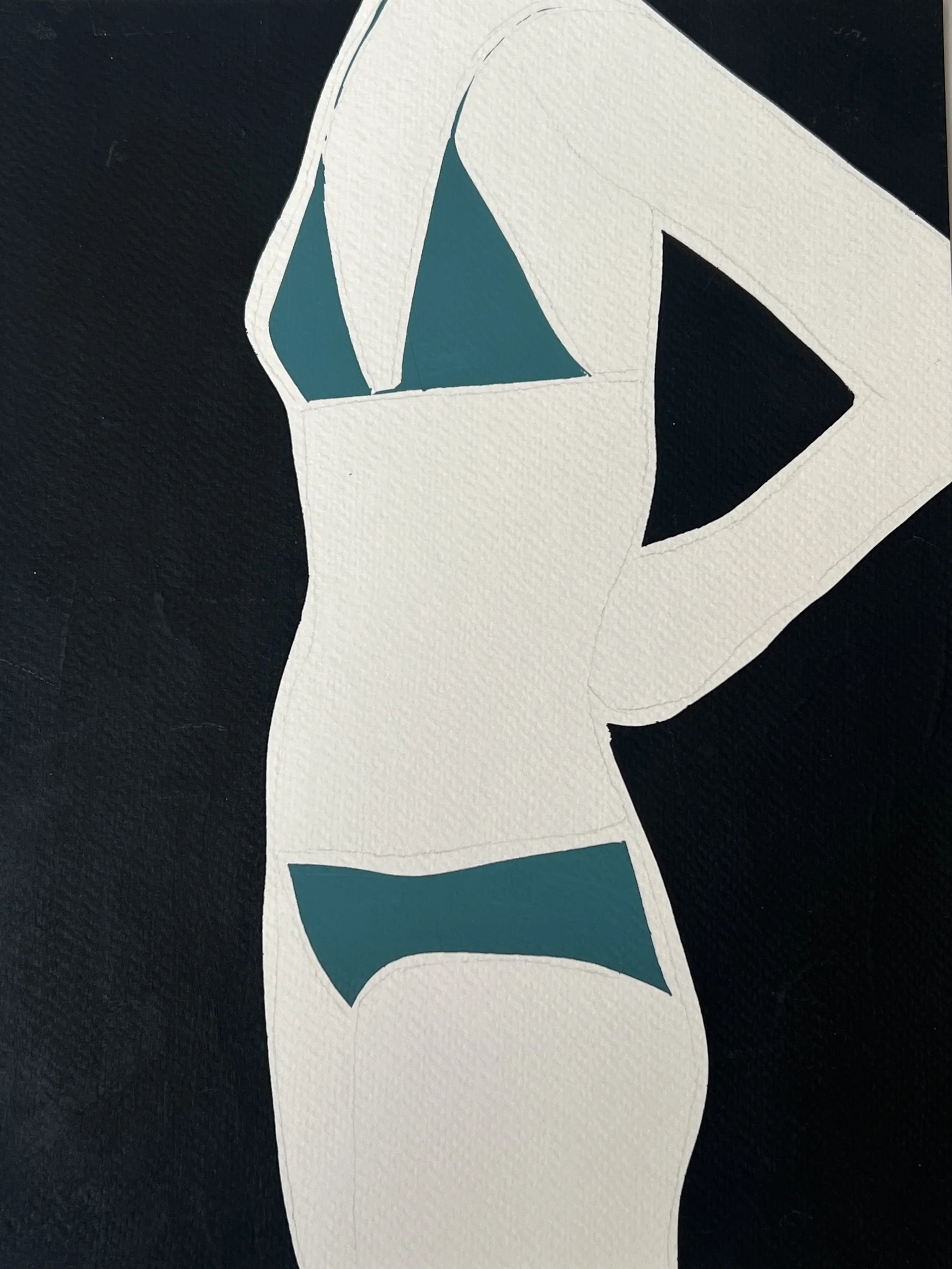 Pintura acrílica // Esténcil // 8" x 11" // 21.5 x 28 cm