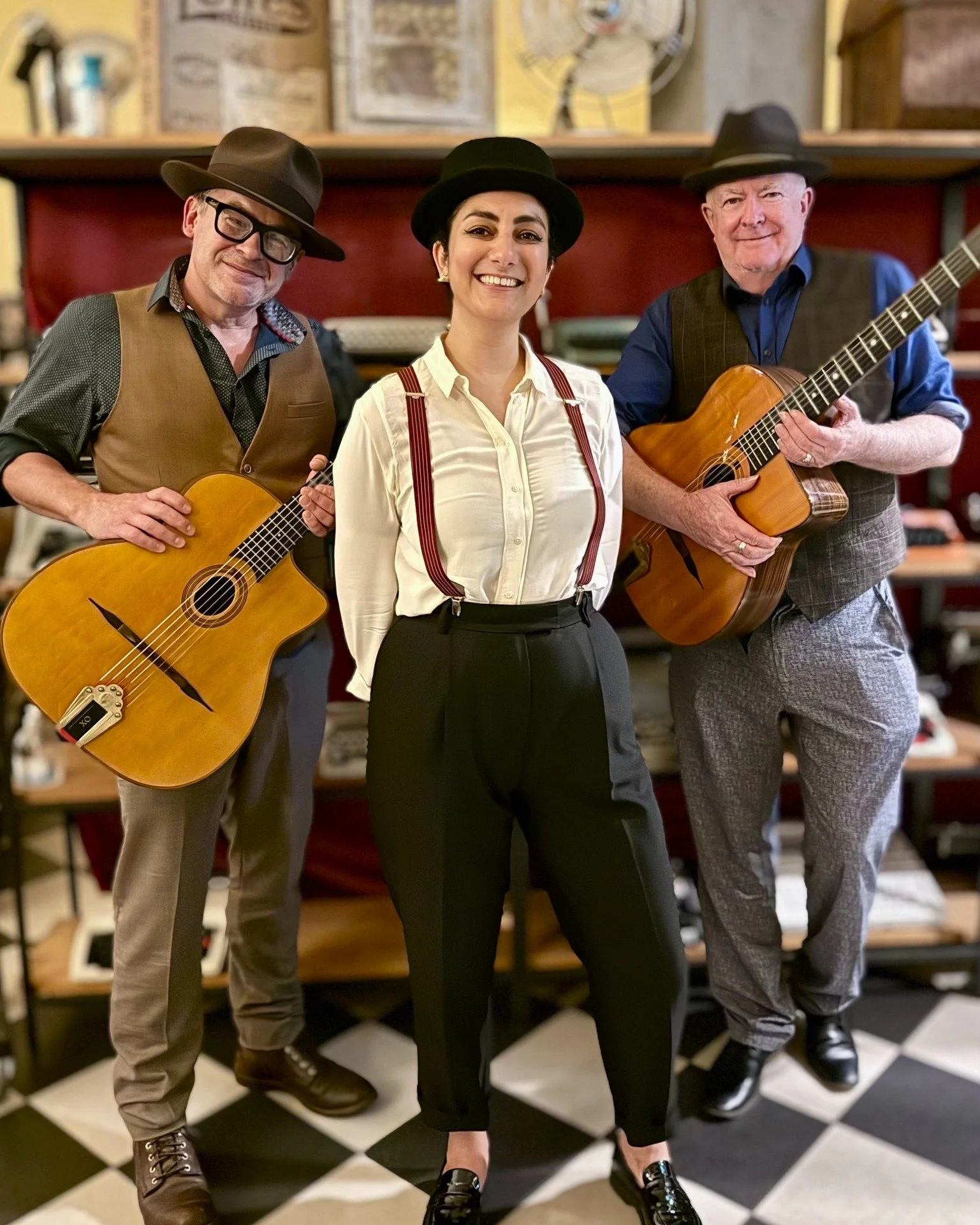 Join us for the FRIDAY SUPPER CLUB with COUCOU ZAZOUS tonight! 

Coucou Zazous brings vintage jazz to life with their unique blend of standards from luminaries such as  Billie Holiday, Ella Fitzgerald, and Nina Simone, along with enchanting French Ch