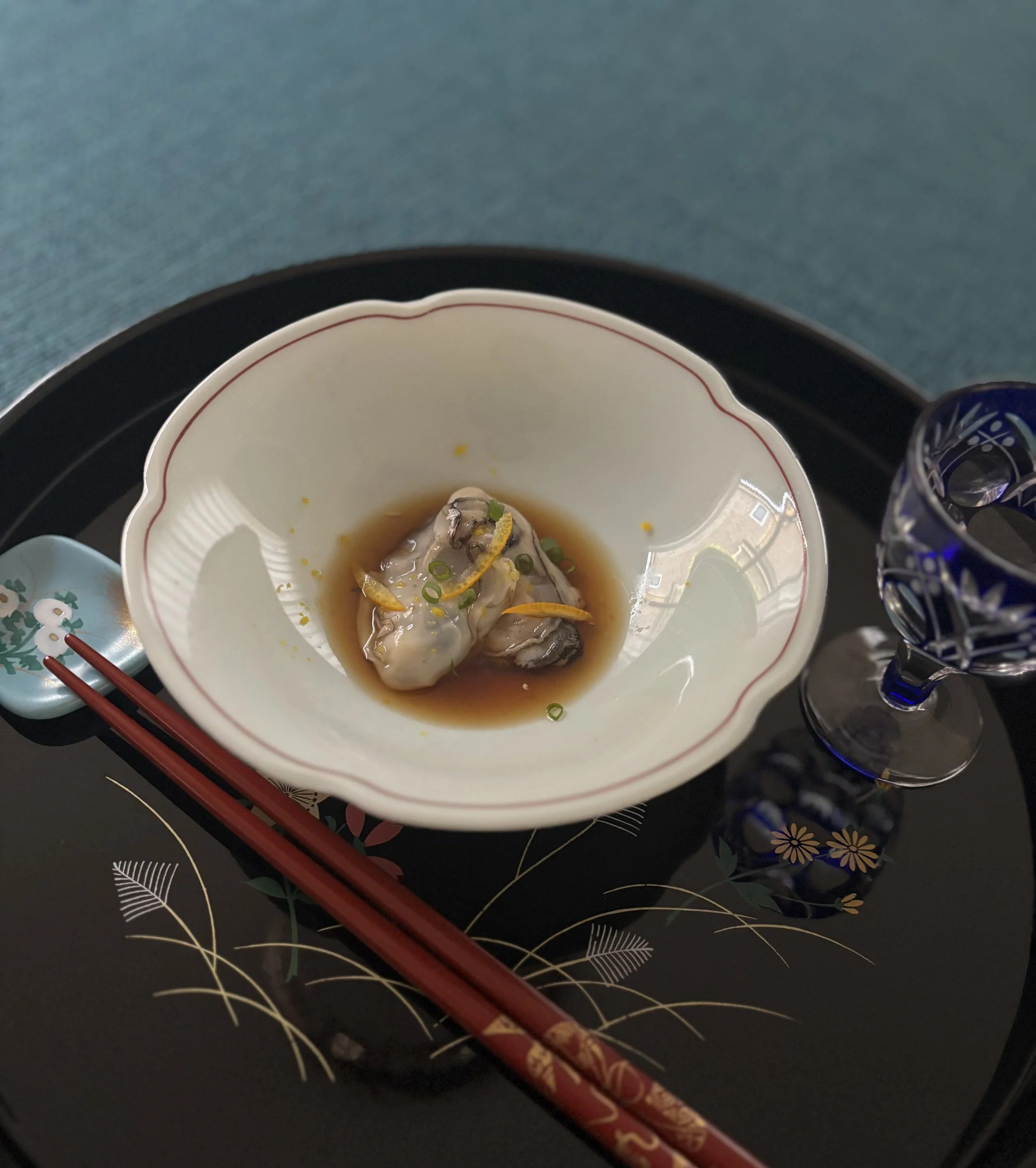 Yuzu Ponzu-Marinated Raw Oysters- Japanese home cooking class in Tokyo