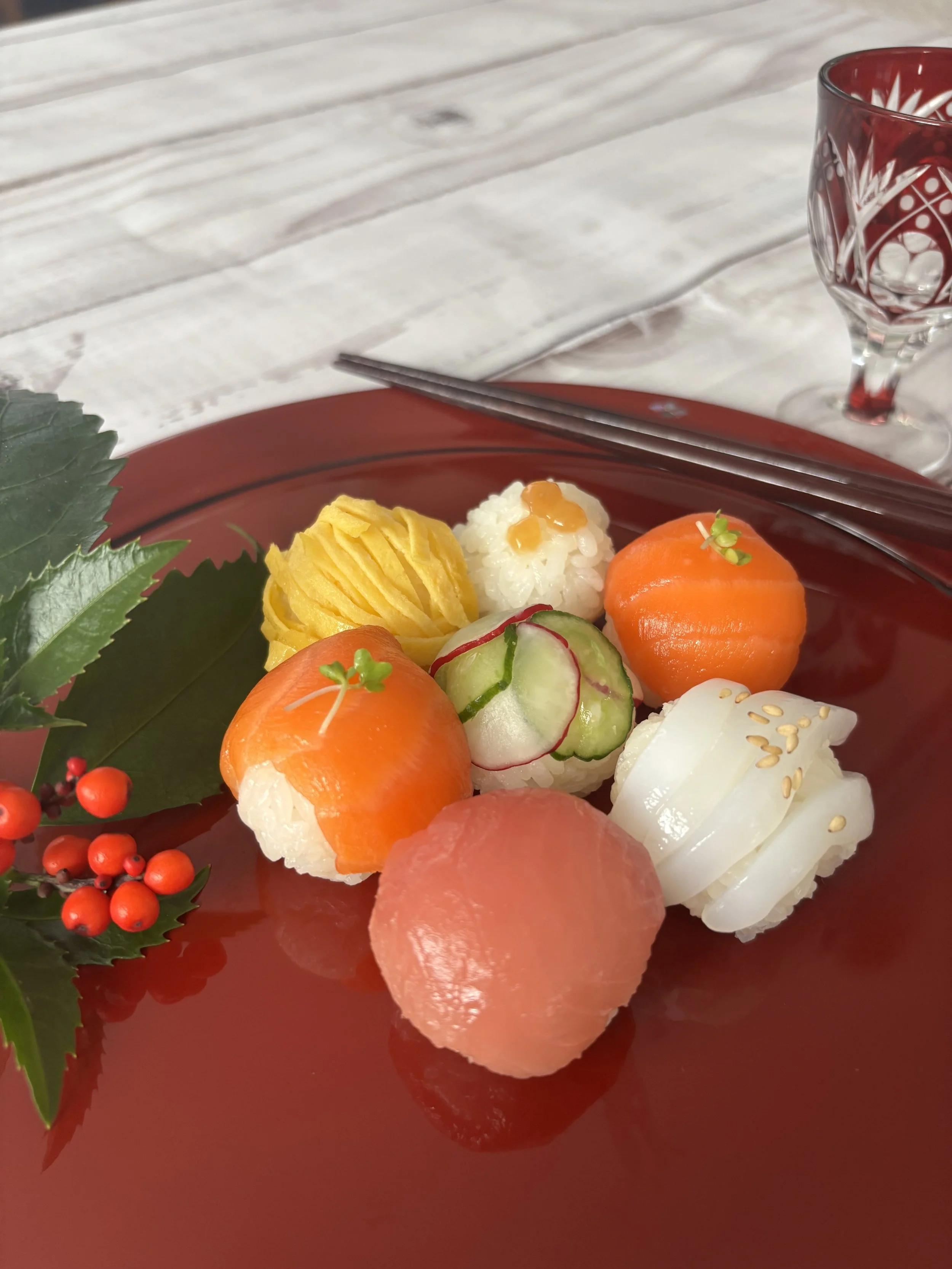 Temari Sushi and Hina Matsuri- Japanese Home Cooking and Sweets Class in Tokyo