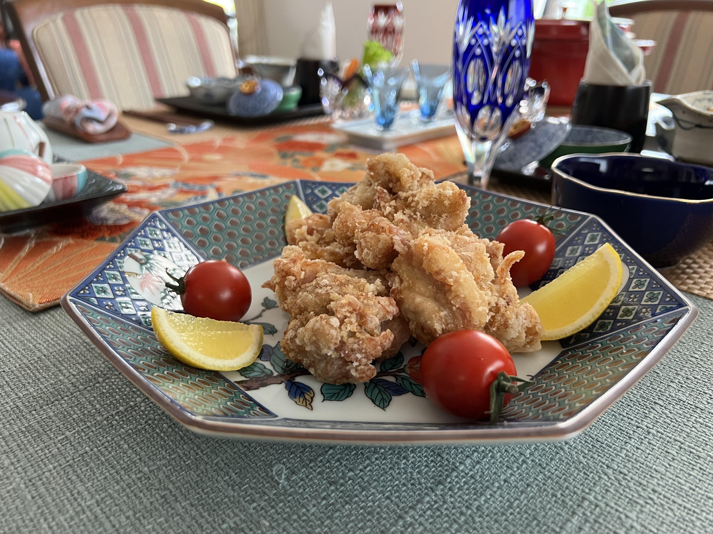 Japanese fried chicken- Japanese Home Cooking and Sweets Class in Tokyo