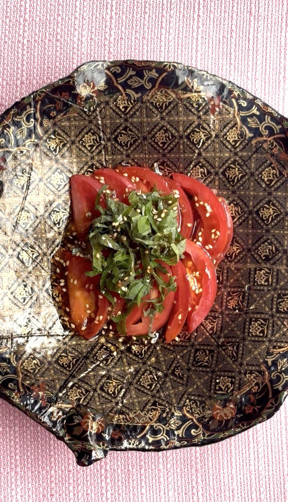 Tomato and Shiso Salad- Japanese Home Cooking and Sweets Class in Tokyo
