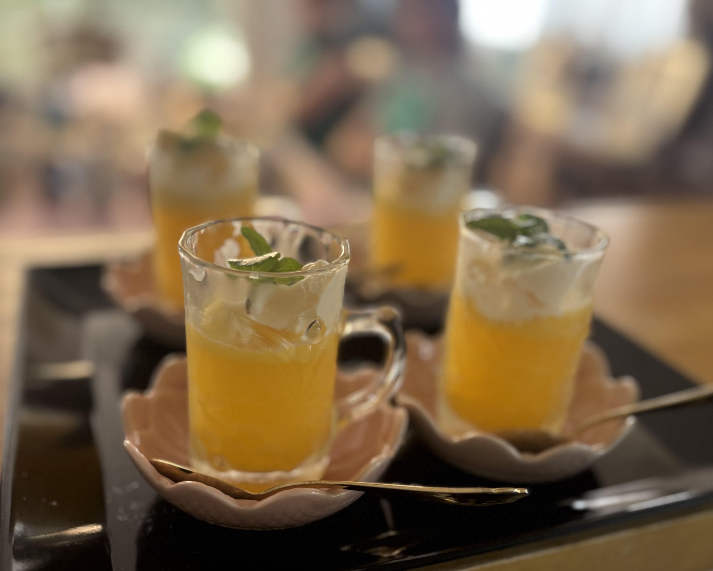 Japanese orange jelly parfait- Japanese Home Cooking and Sweets Class in Tokyo