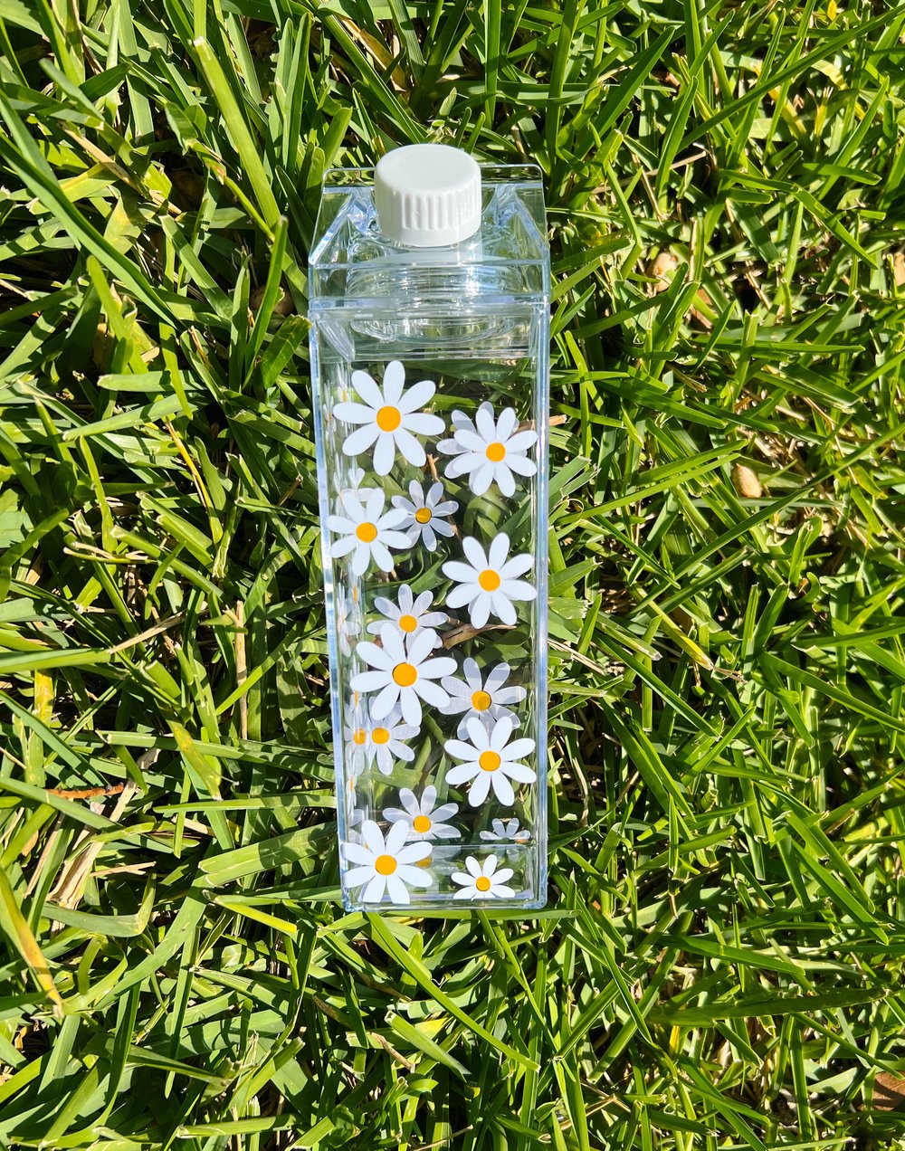 Flower Milk Carton Water Bottle Flower Water Bottle Milk Carton
