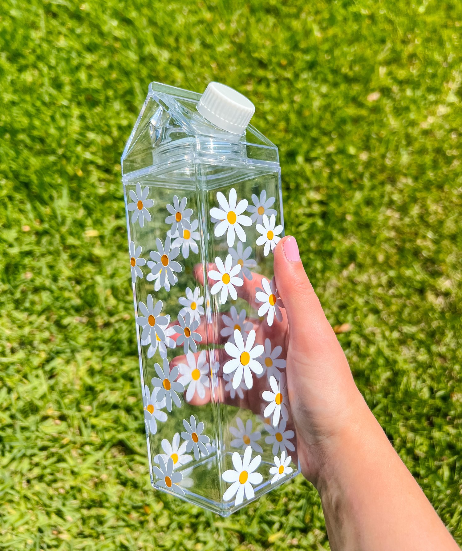 LV Milk Carton Acrylic Water Clear Bottle