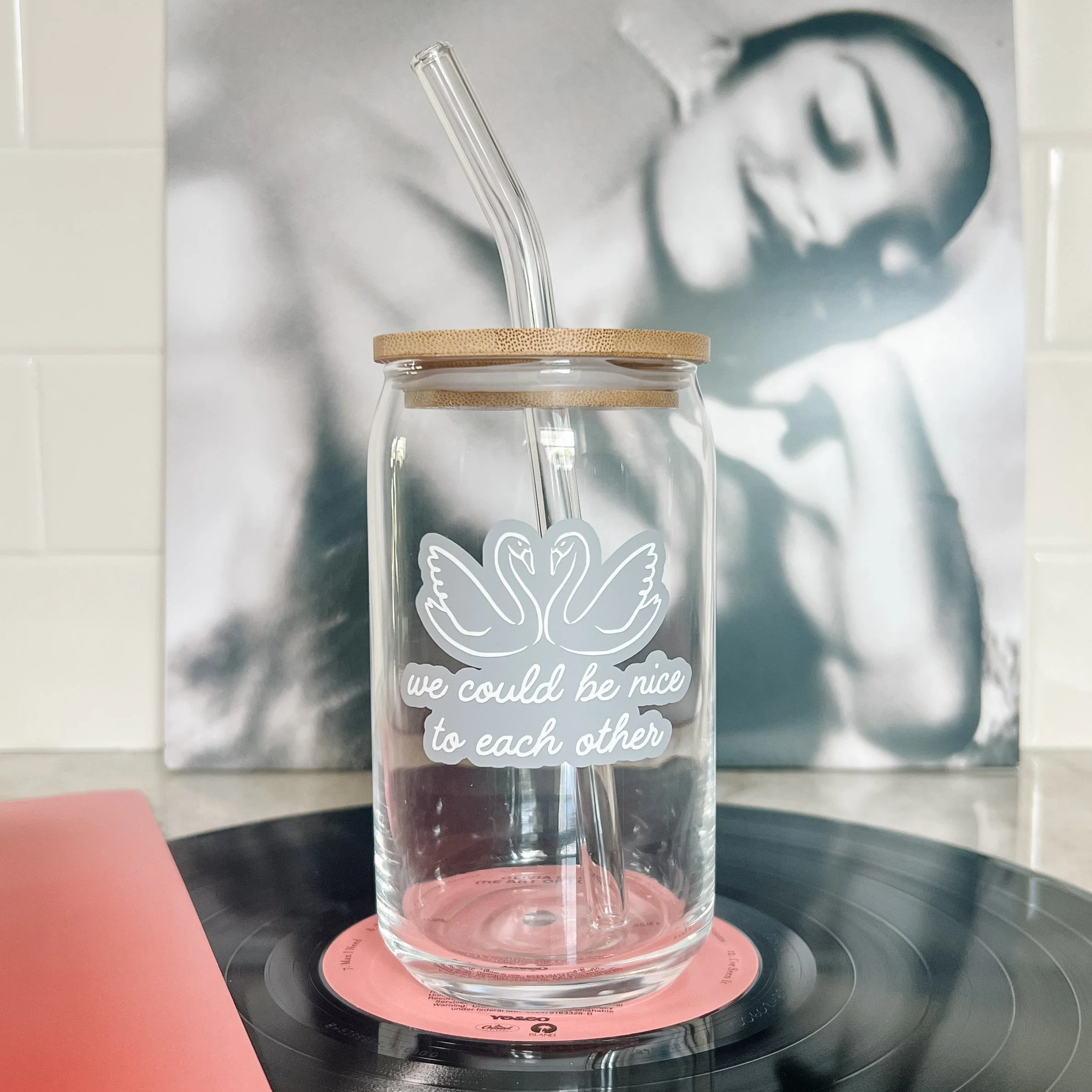 We Could Be Nice to Each Other - Olivia Dean Glass Cup