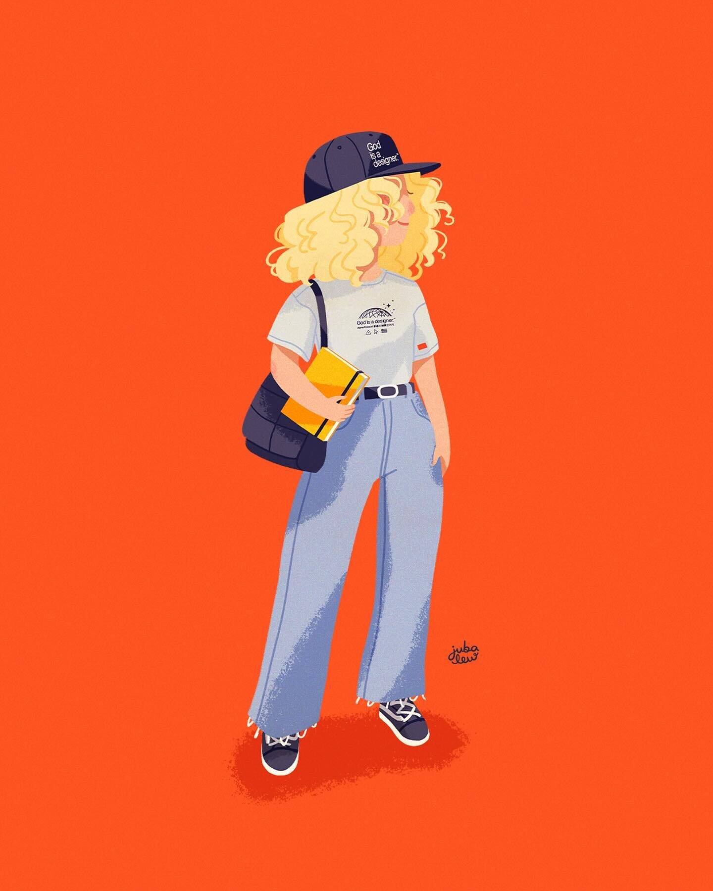 Outfit of the day &mdash; GIAD&trade; gear fit 🔶

I have purchased the iconic God Is A Designer Snapback a few years ago, and now they have this cute shirt that I dig ✨

Super fun to see the fit together in this illustration!!

Swipe for details, an