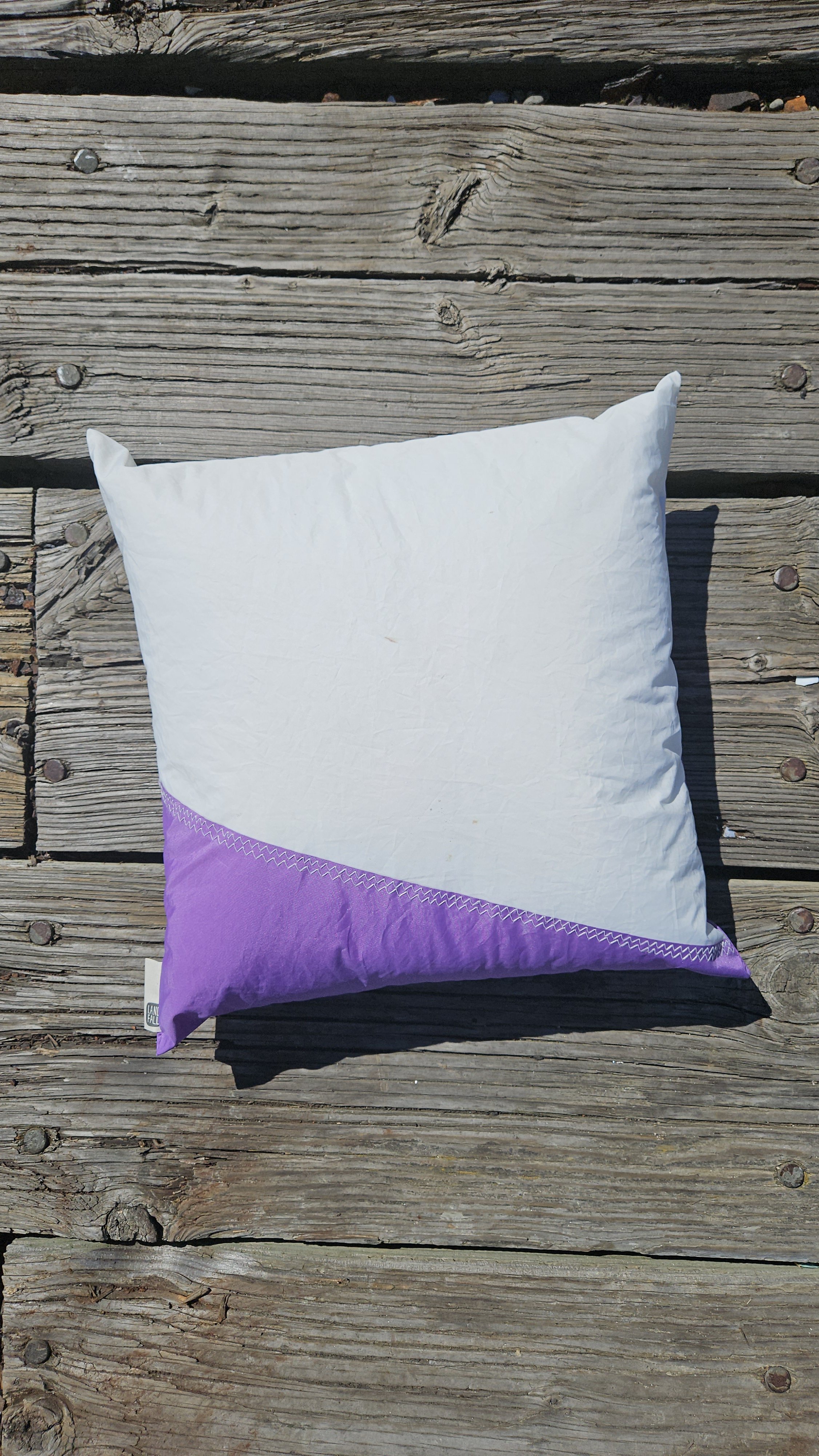 Upcycled Sailcloth Outdoor Pillow #3