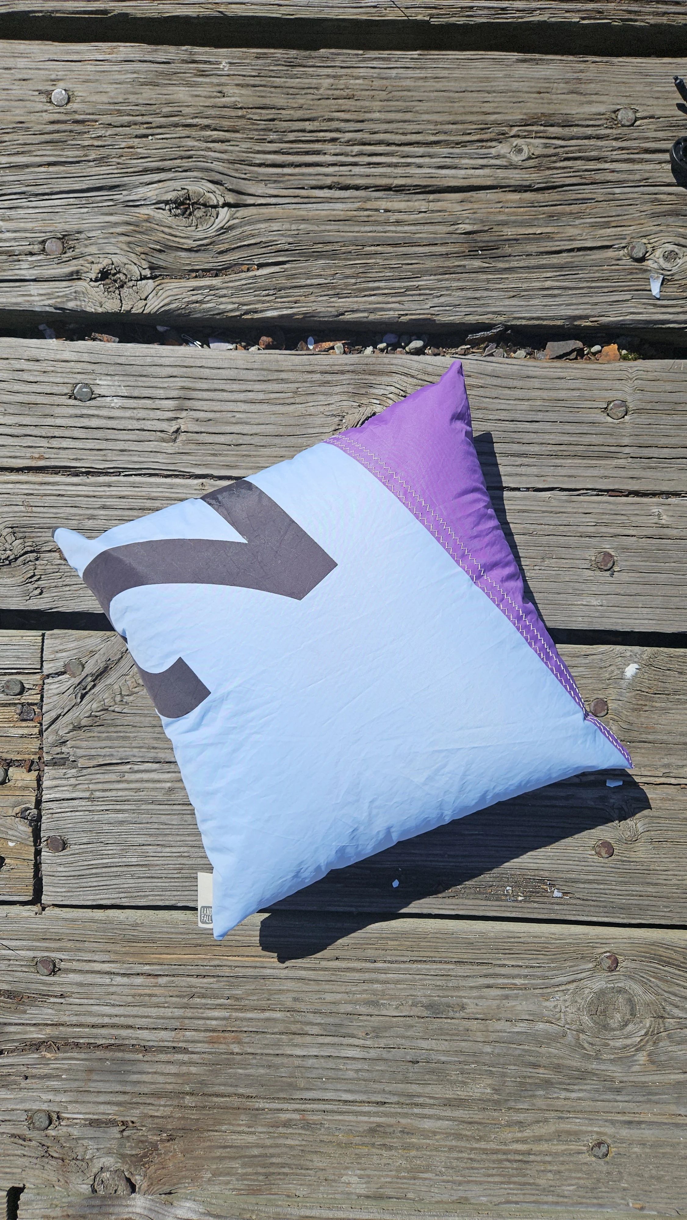 Upcycled Sailcloth Outdoor Pillow #4