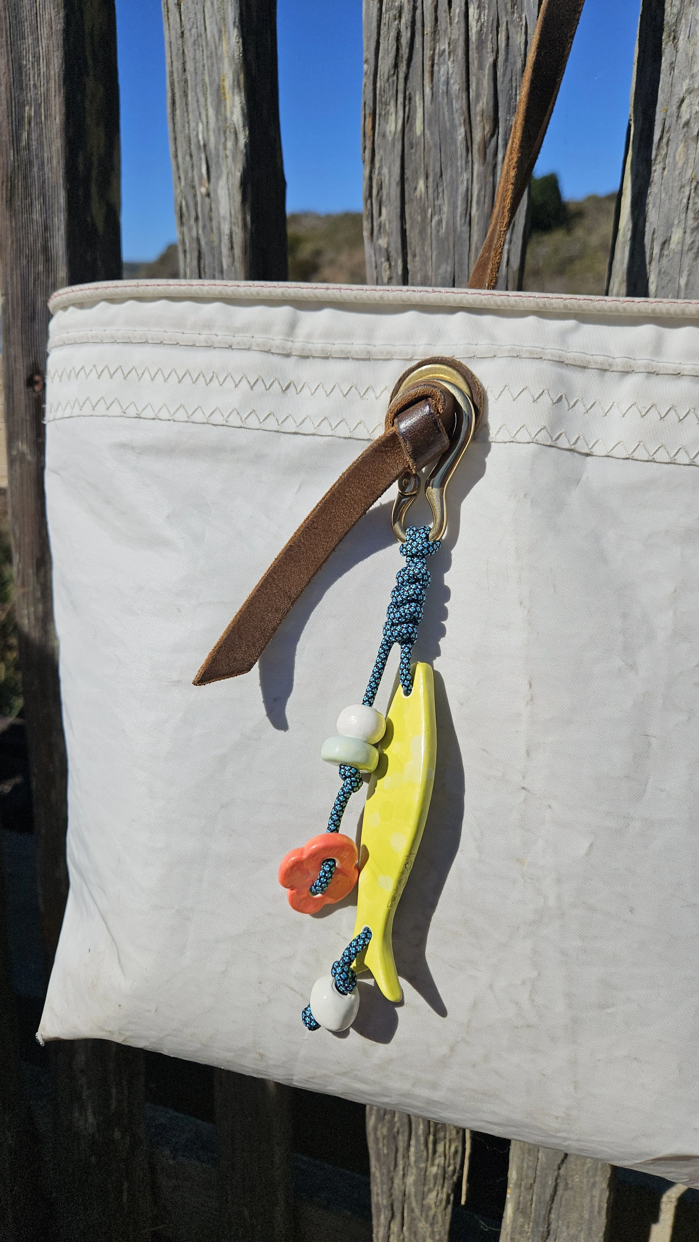 Ceramic fish bag charm