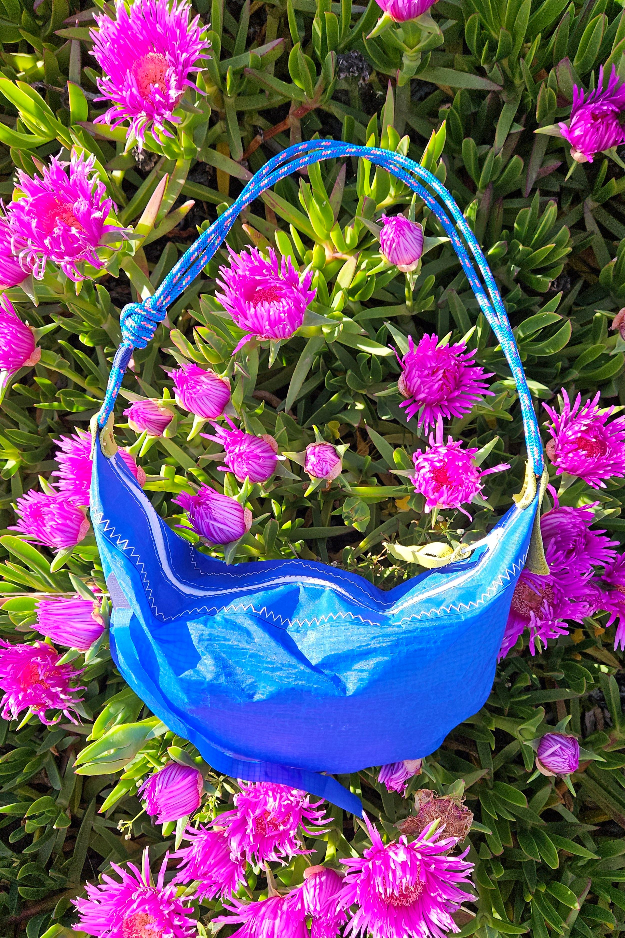 colorful recycled sailcloth purse