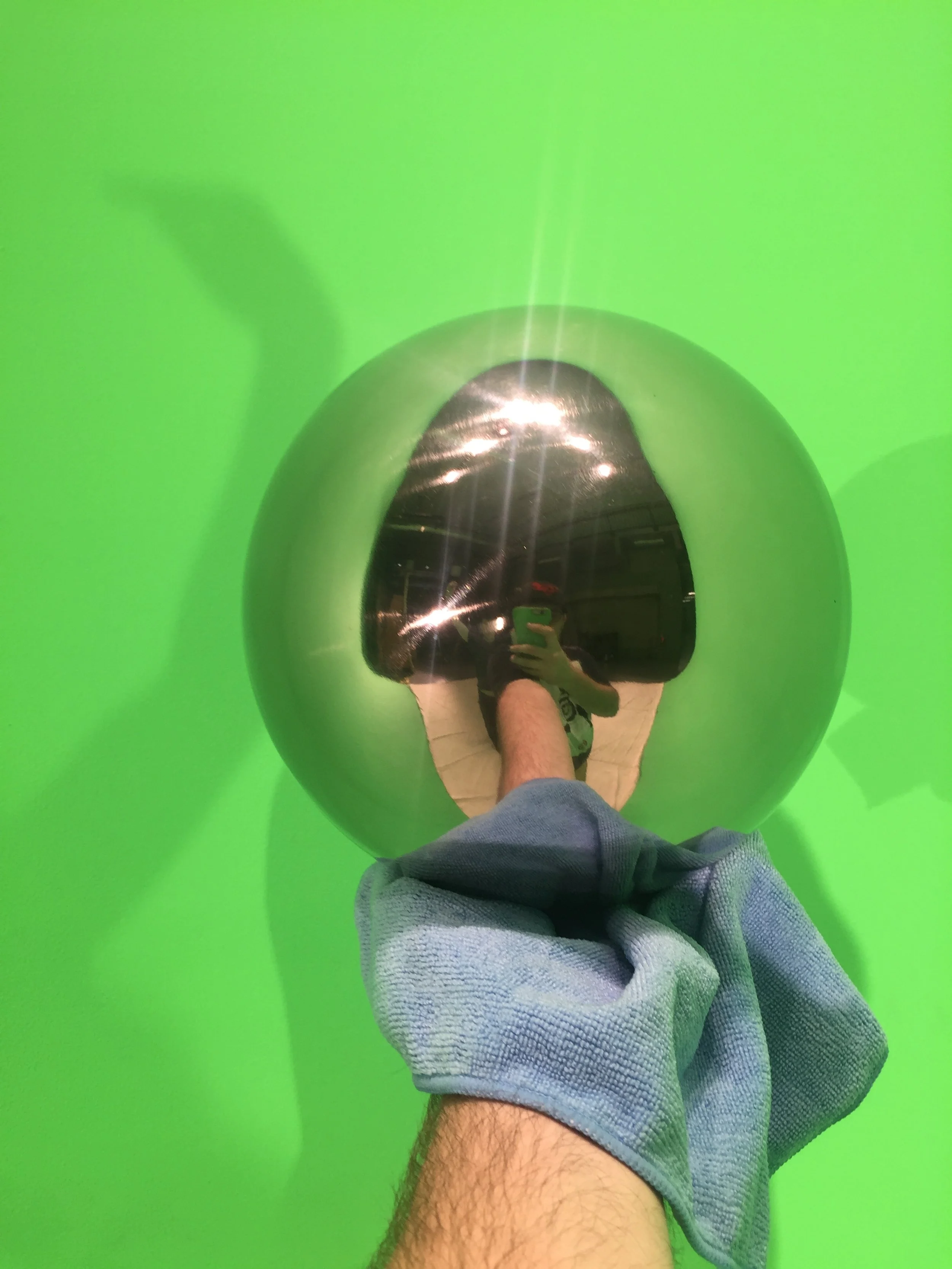 Chrome Ball on Green Screen.JPG