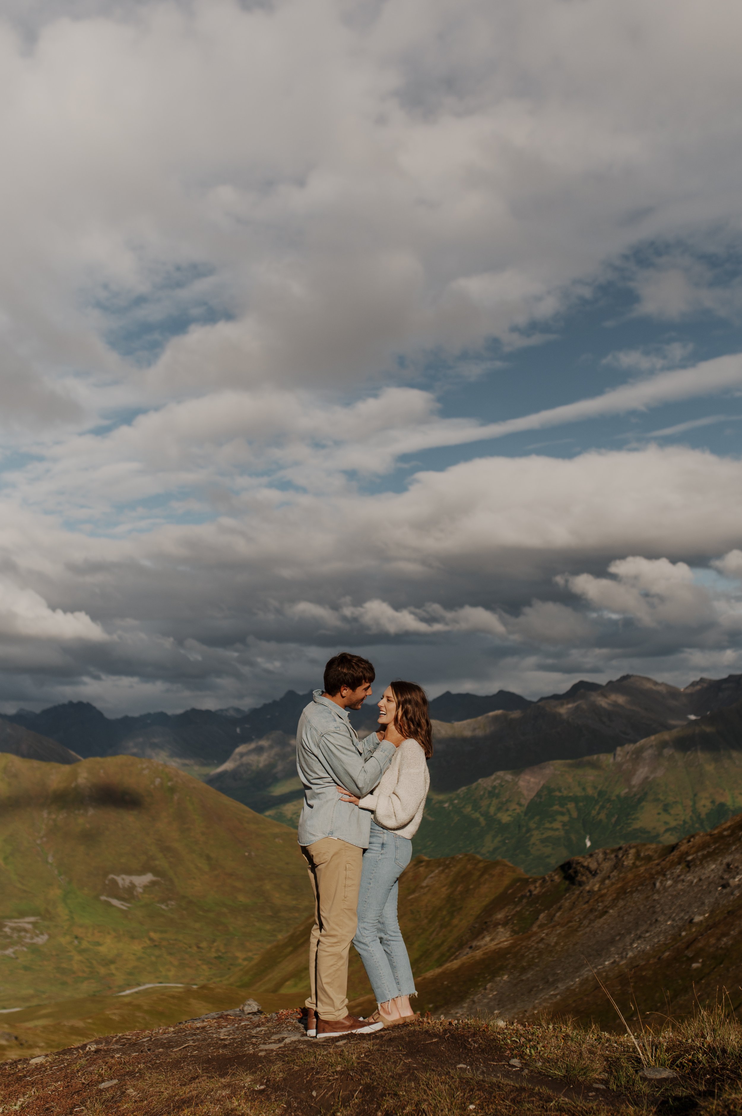 Romantic Engagement Session in Alaska Hatcher Pass