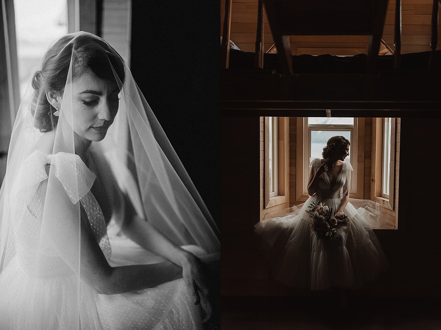  Bride wearing veil in close up portraits for vintage inspired shoot by alaska wedding photographer theresa mcdonald 