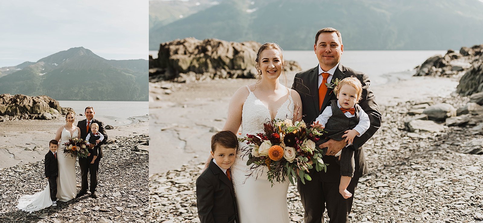  Family portraits at intimate wedding by Alaska wedding photographer Theresa McDonald 