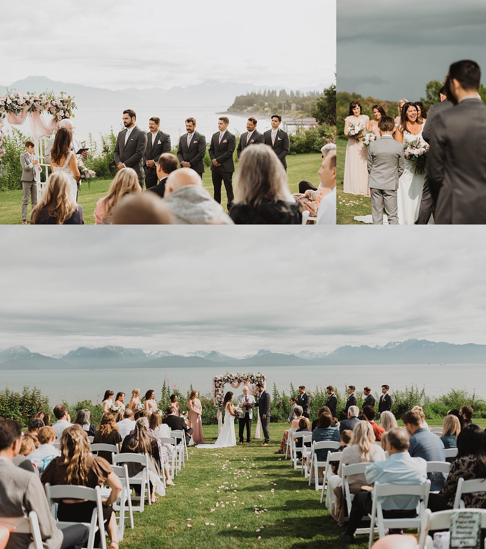  Beautiful outdoor lawn ceremony at Second Star Mansion 