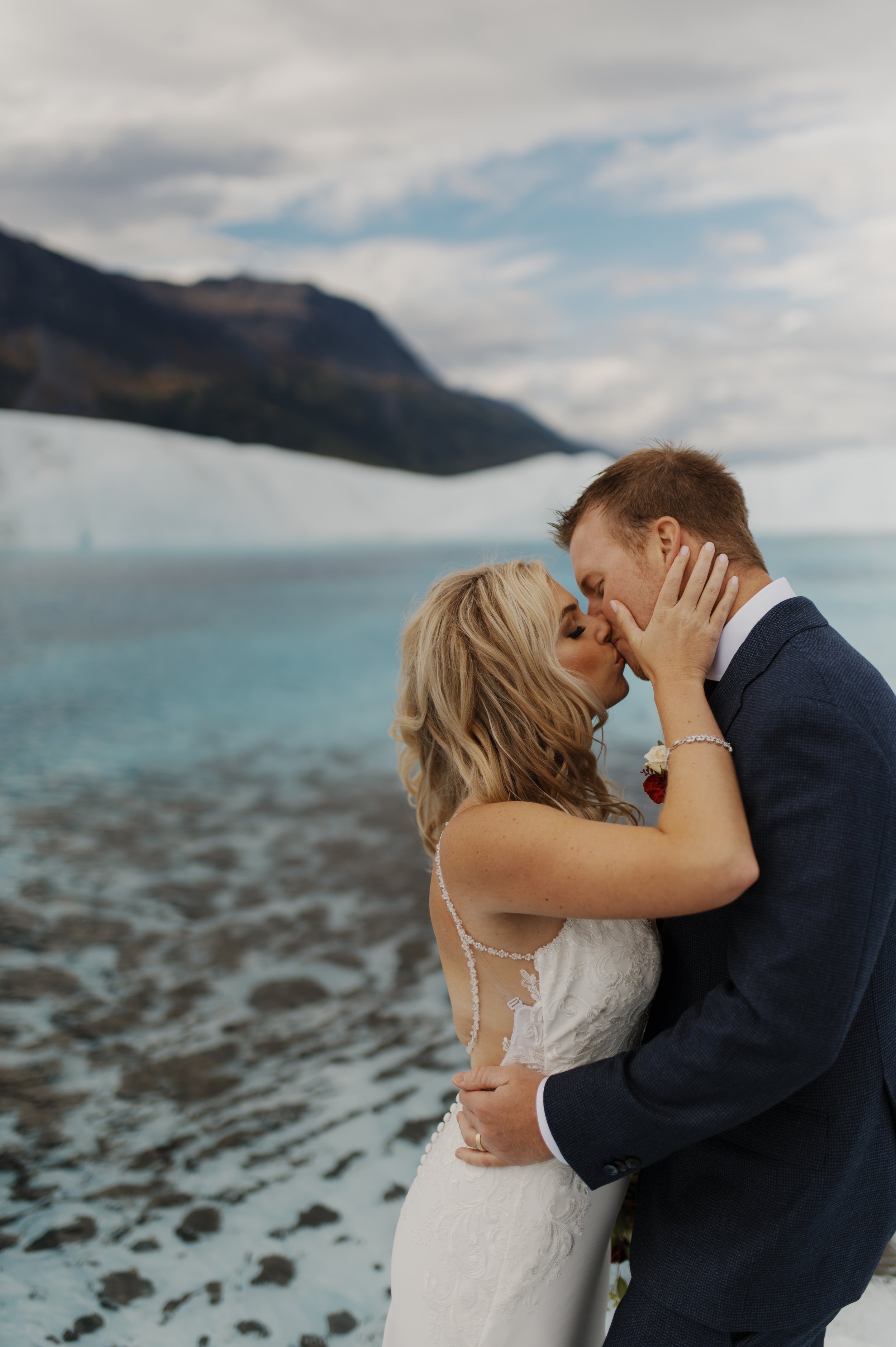 Helicopter Alaska Elopement at Knik Glacier