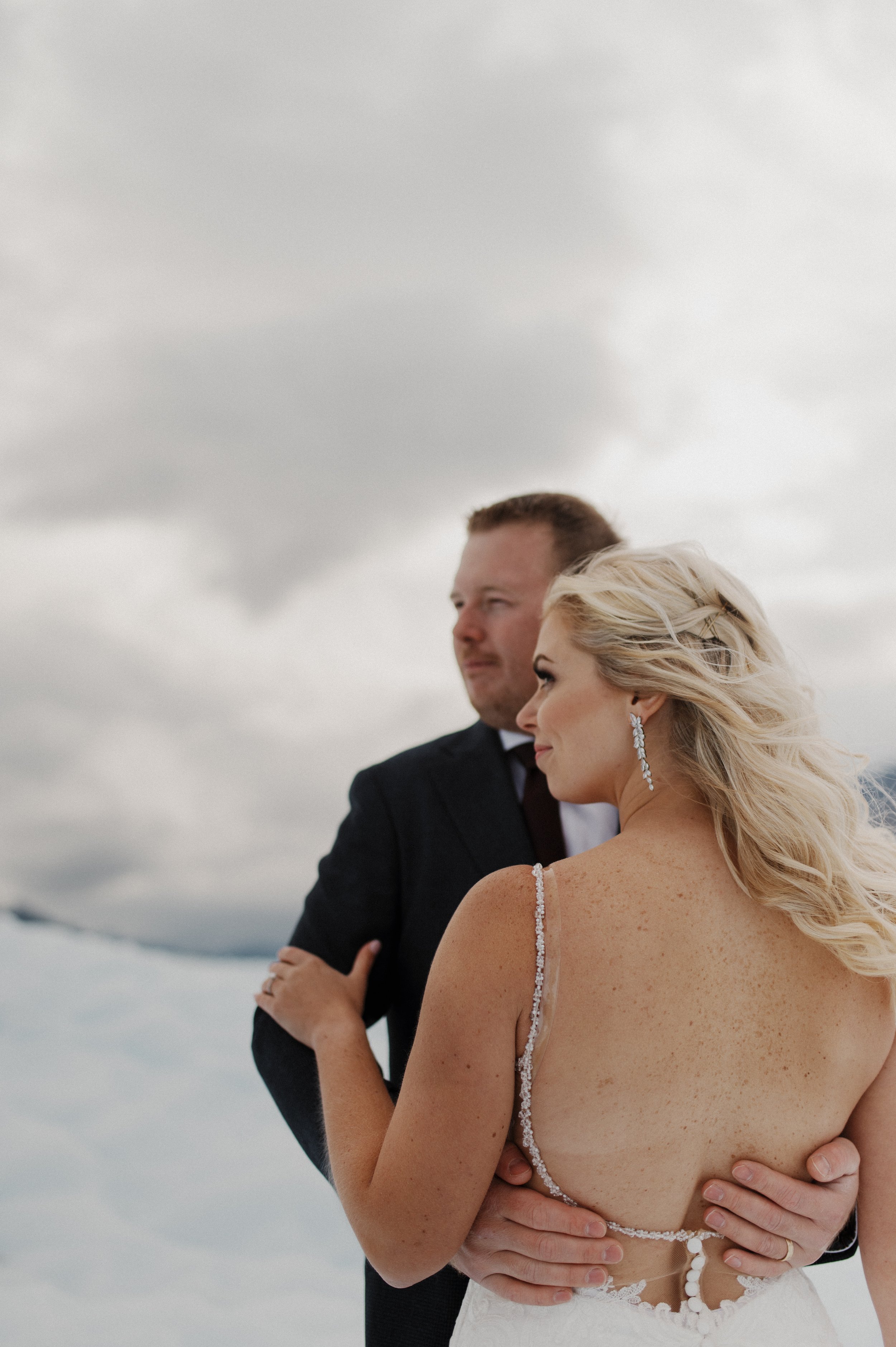 Helicopter Alaska Elopement at Knik Glacier