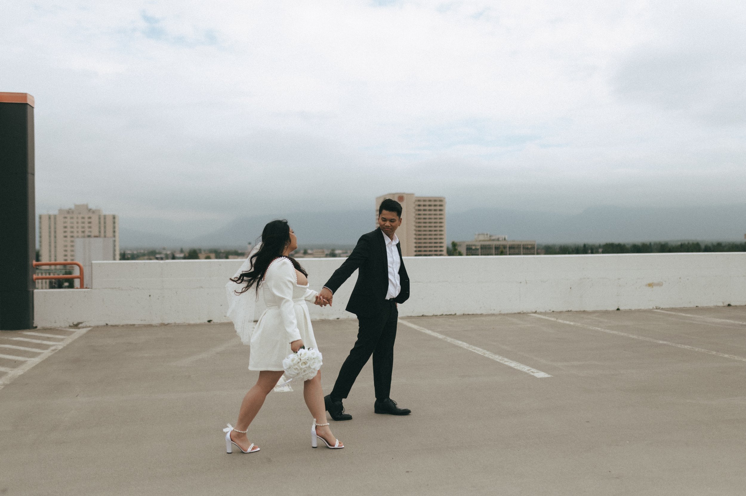 CITY WEDDING BRIDALS IN DOWNTOWN ANCHORAGE, ALASKA