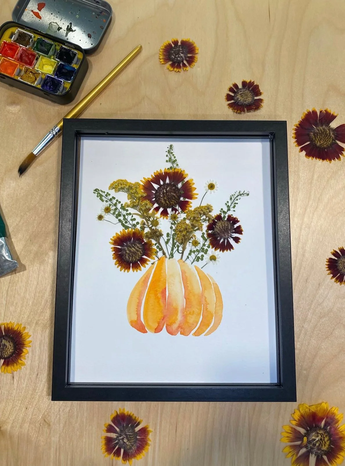 Watercolor + Pressed Flowers @ Boise Coop Wine Bar