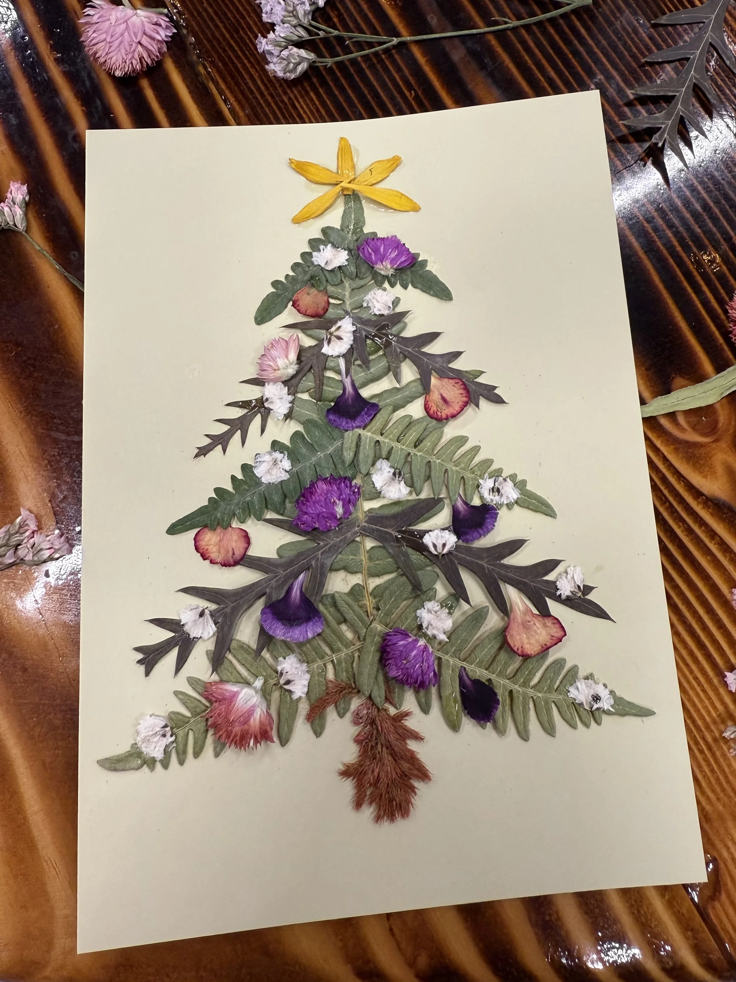 Oh Christmas Tree Pressed Flower Bar @ Proletariat Wine