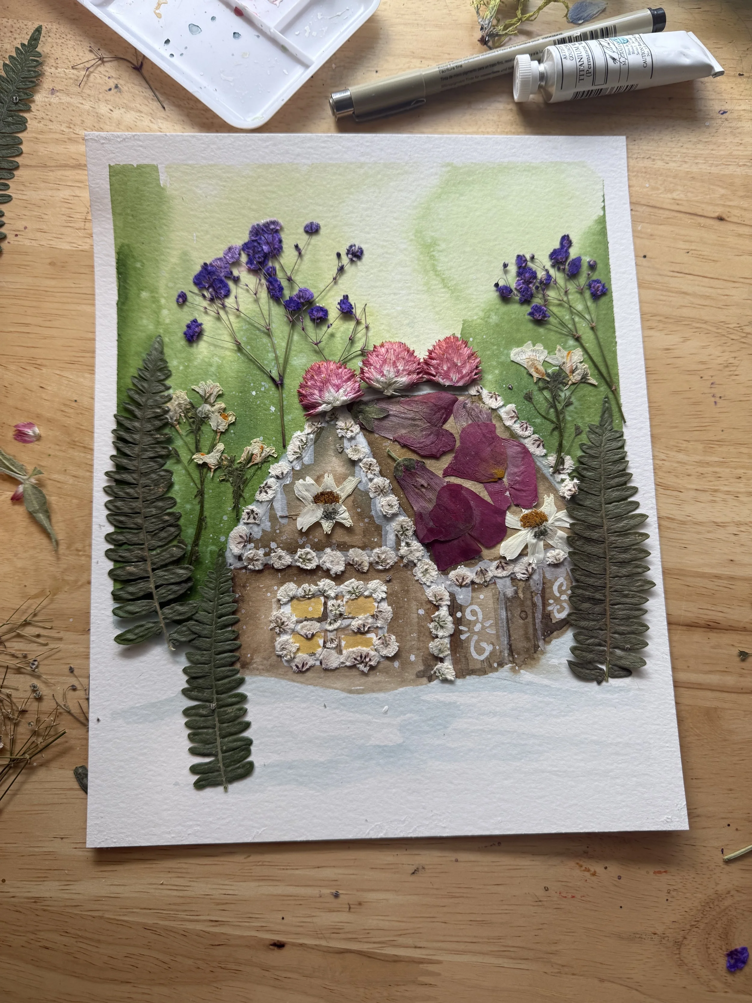 Watercolors + Pressed Flowers @ Warehouse Food Hall