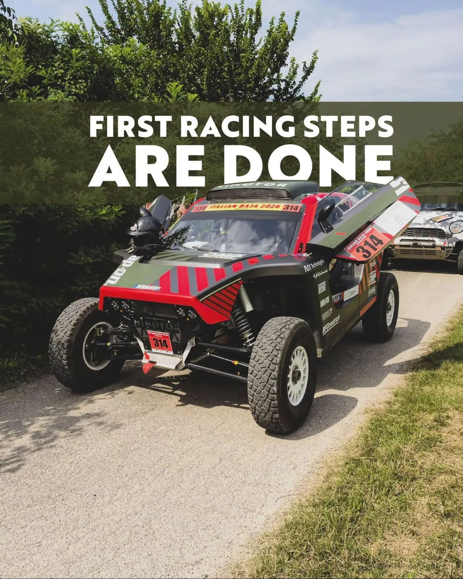 🏁 Italian Baja Rally &ndash; first race, first success!
The Minotor CH1 impressed from its very first world-level competition, taking a class win and a P3 in the final special stage. 
And here&rsquo;s the fun part : at the start of SS2, the Minotor 