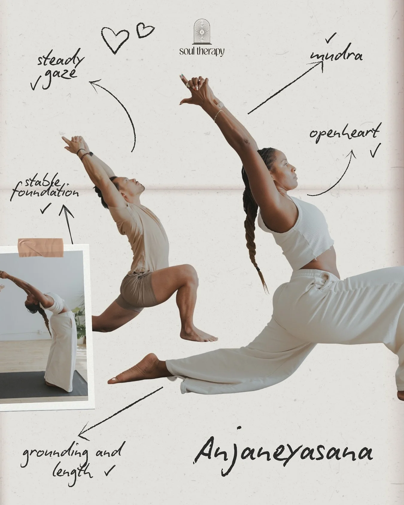 Each pose teaches you the next. Anjaneyasana grows into a standing backbend. Warrior softens into peace. Child&rsquo;s Pose prepares you to rise. The transitions are the practice. How you move through them, patient or forceful, present or distracted,