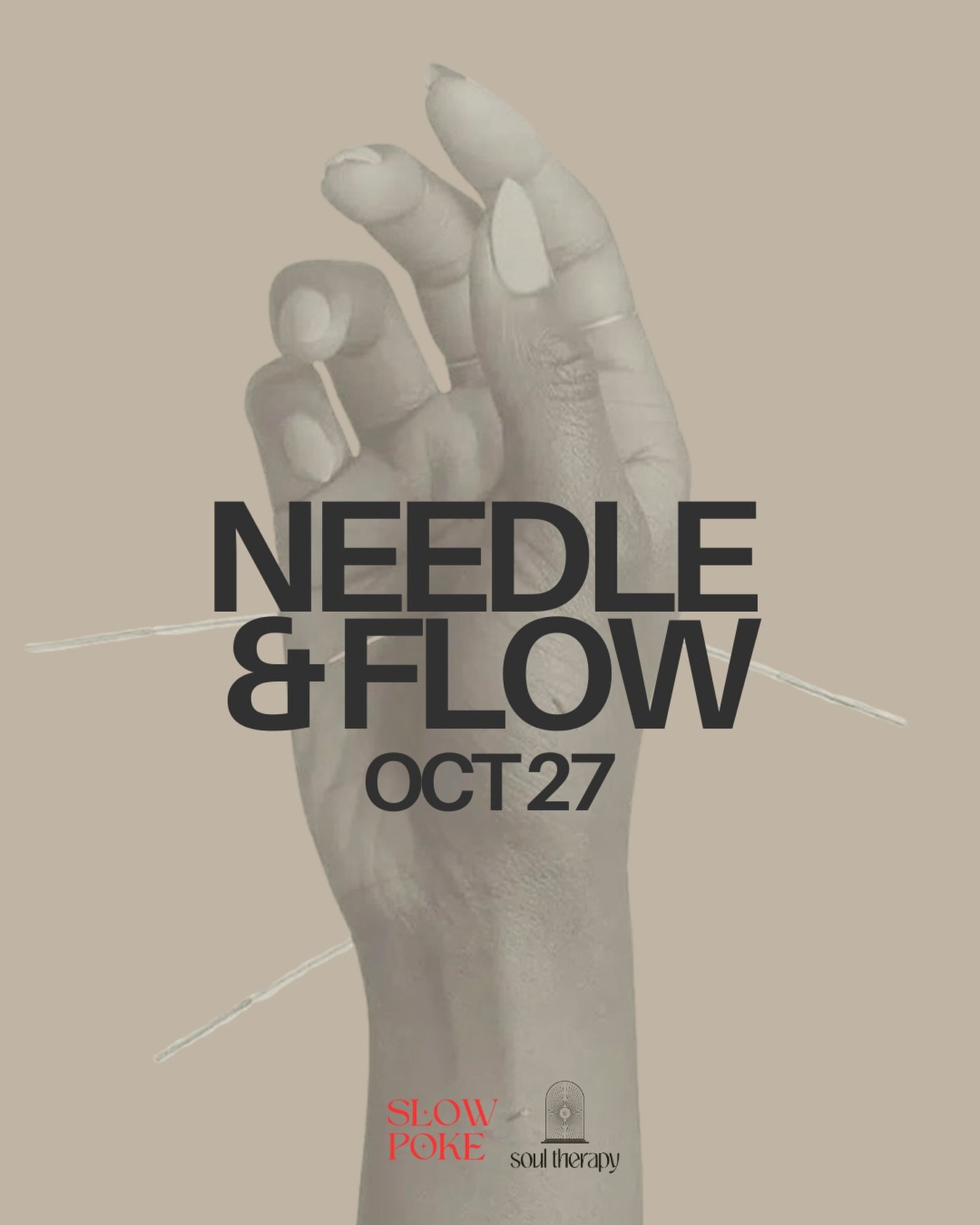 Yin &amp; Acupuncture Evening with Soul Therapy Studios x @slowpokeacupuncture 

🗓 Monday, October 27
🕡 6:30 PM &ndash; 8:00 PM
📍 Soul Therapy Studios, 430 Communipaw Ave, Jersey City

Join us for a grounding evening of Yin Yoga and Acupuncture le