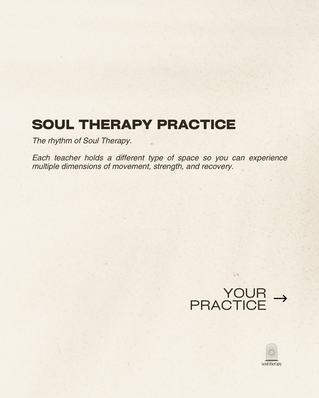 Soul Therapy Practice

Beginning April 1, we start a three-month practice cycle at the studio.

The structure is simple.

Three classes a week.
Three months of practice.

During this time we focus on building strength in foundational poses and develo