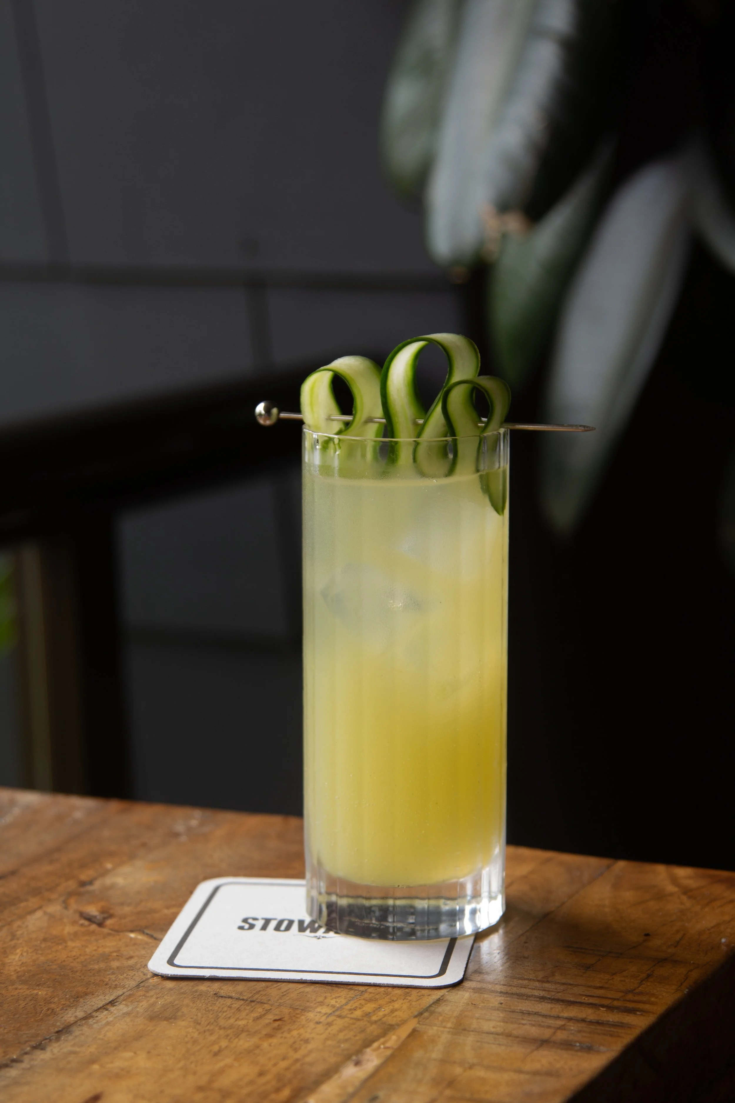 Signature apple and lemongrass highball.