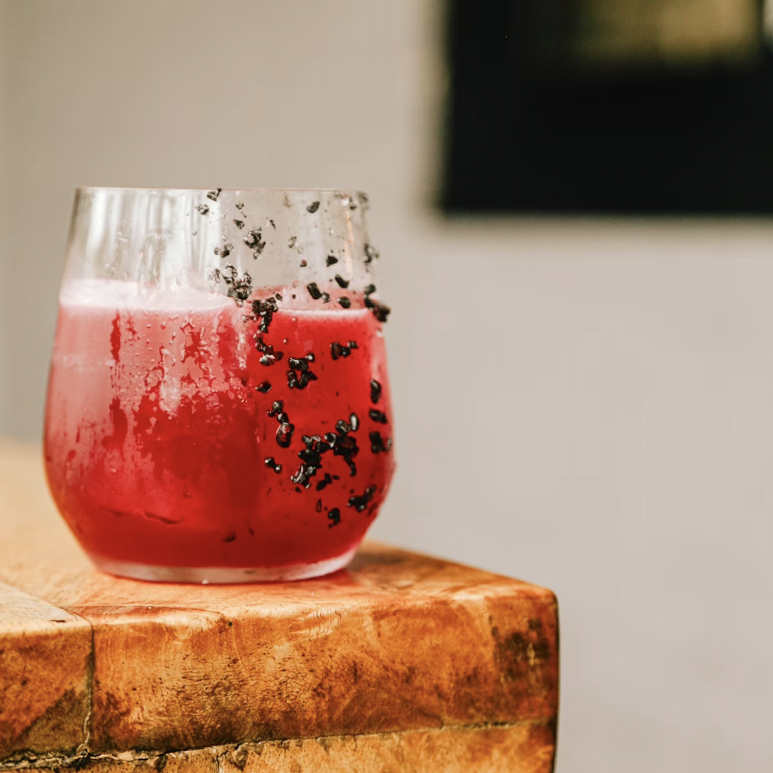 Signature davidson plum and cherry margarita.