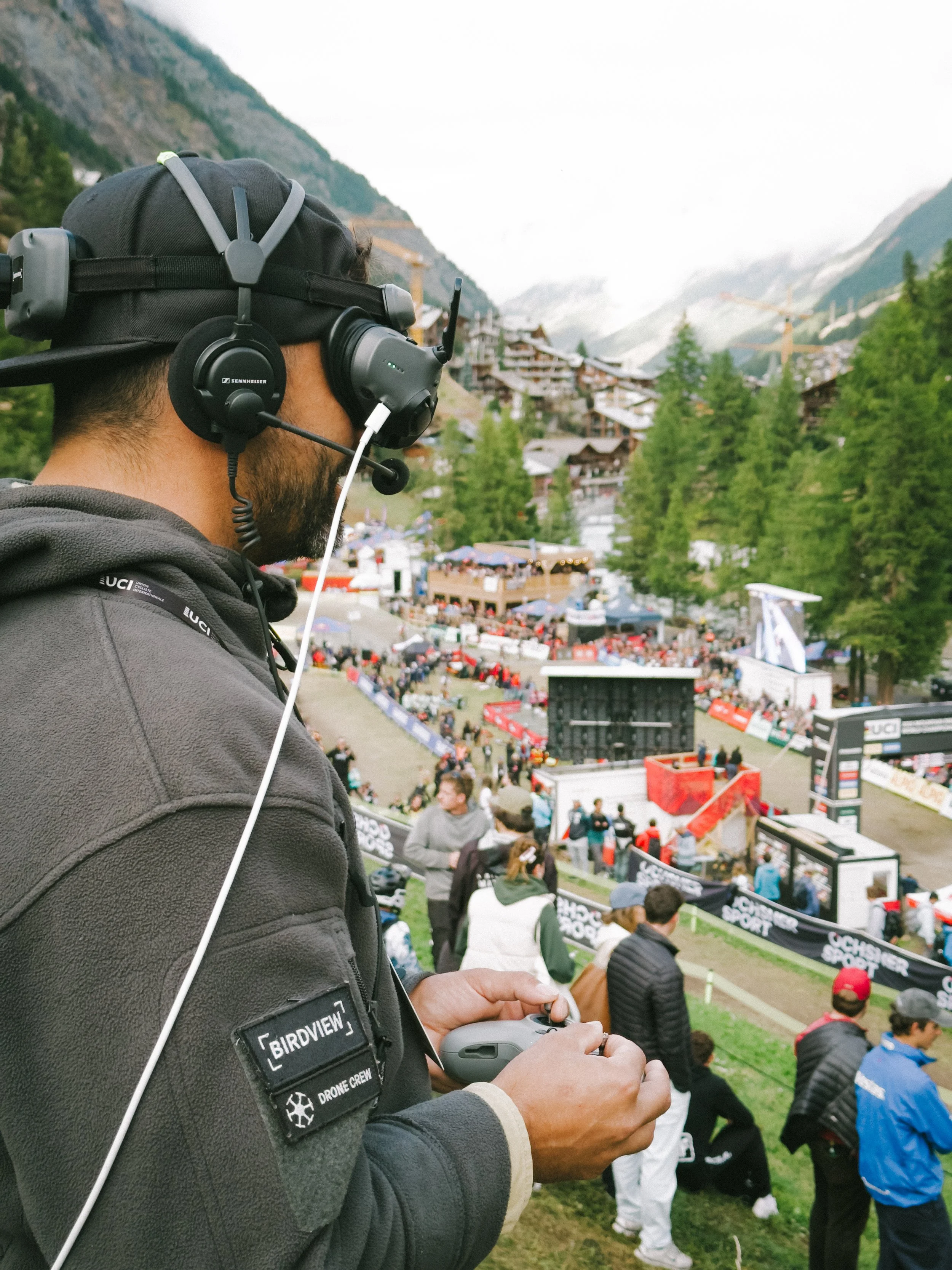 Our FPV drones live at the UCI Mountain Bike World Championships