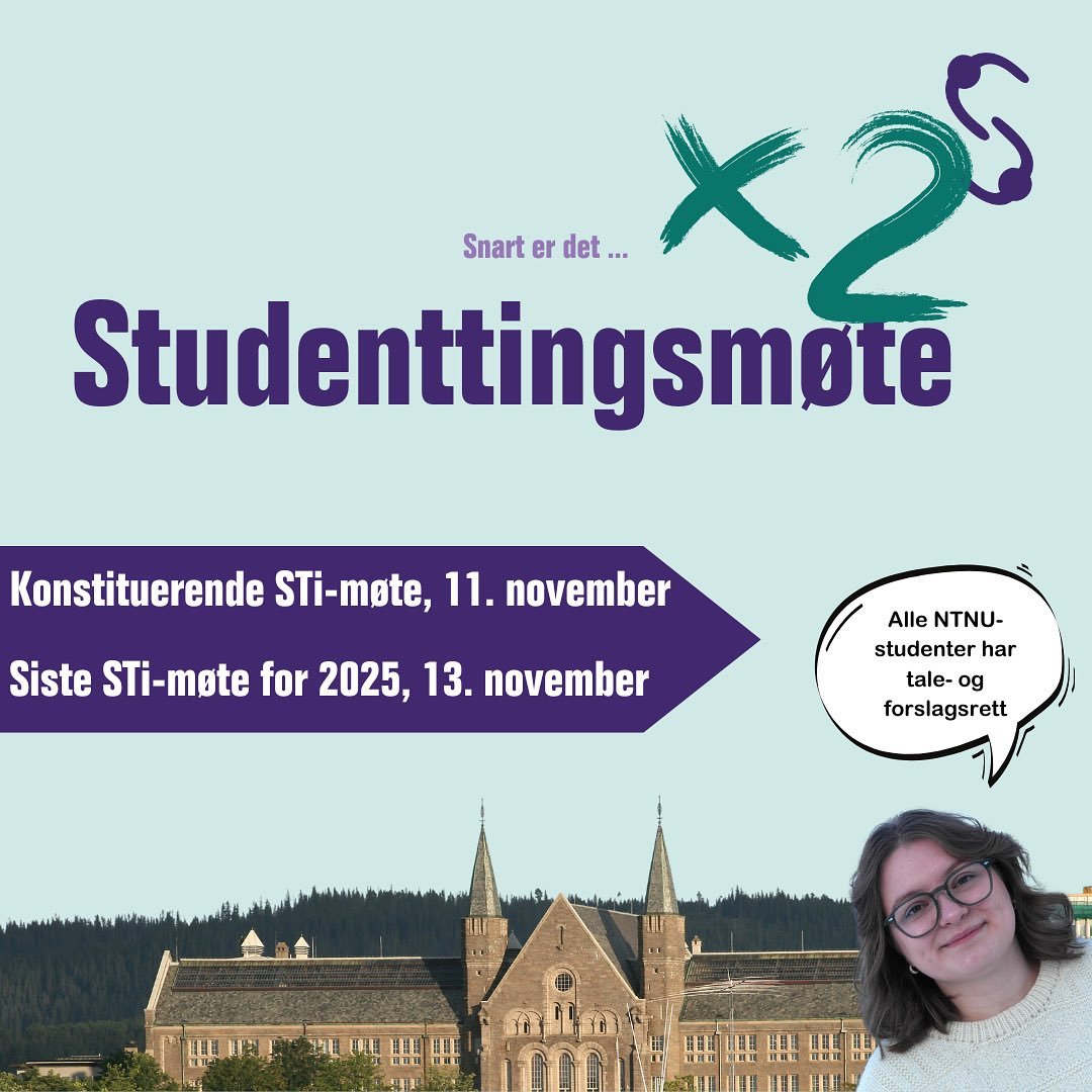Vi n&aelig;rmer oss slutten av semesteret og er i kanskje den mest spennende uka for Studenttinget i &aring;r. Denne uka skal vi ha hele 2 STi-m&oslash;ter🙌

I morgen, 11. november, skal Studenttinget for 2026 velge sitt arbeidsutvalg. Dette er fire