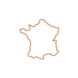 Contour de la carte de la France.