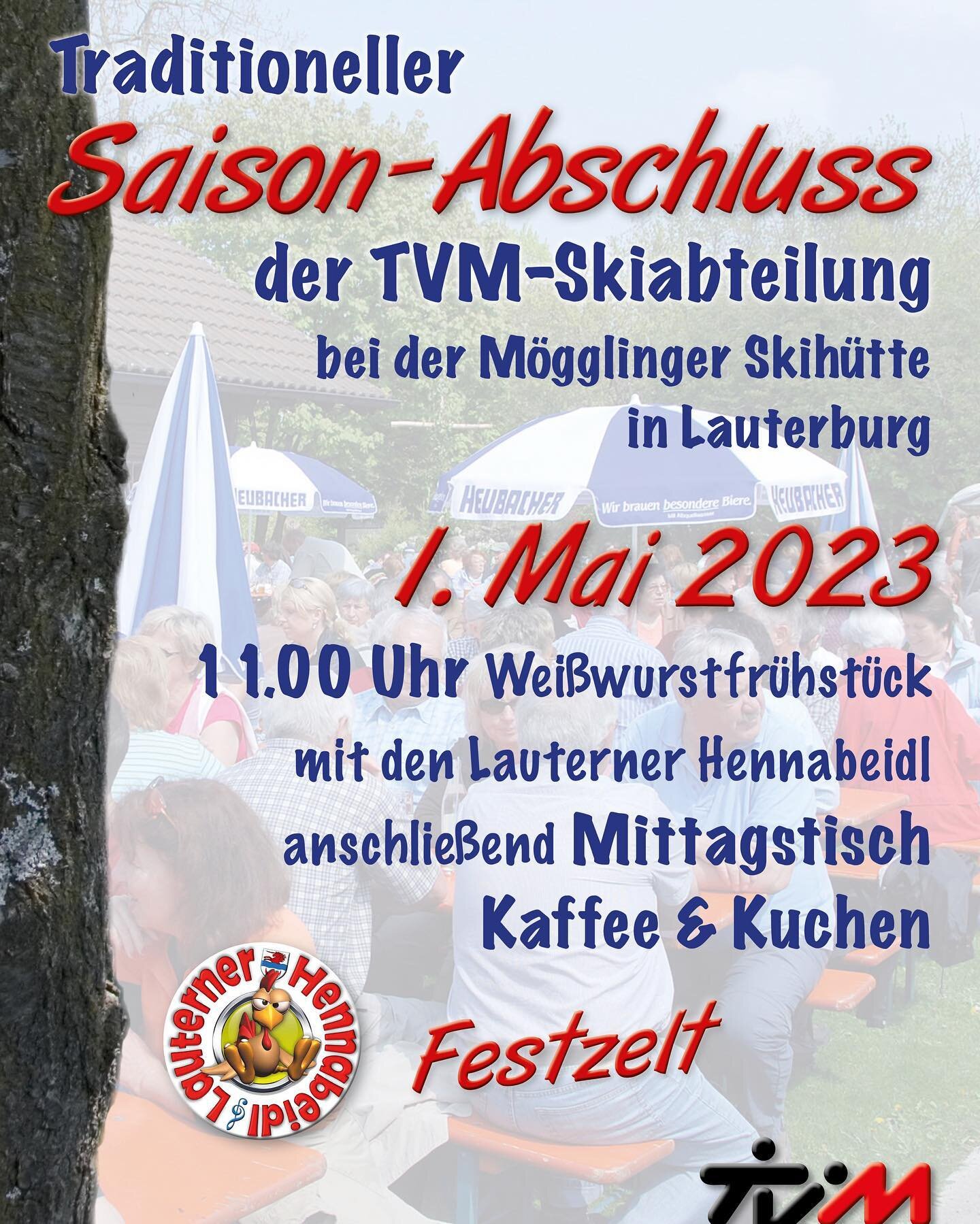 Traditioneller Saison-Abschluss am 1. Mai in der Skih&uuml;tte in Lauterburg

#1Mai #wei&szlig;wurstfr&uuml;hst&uuml;ck #mittagstisch #kaffeeundkuchen