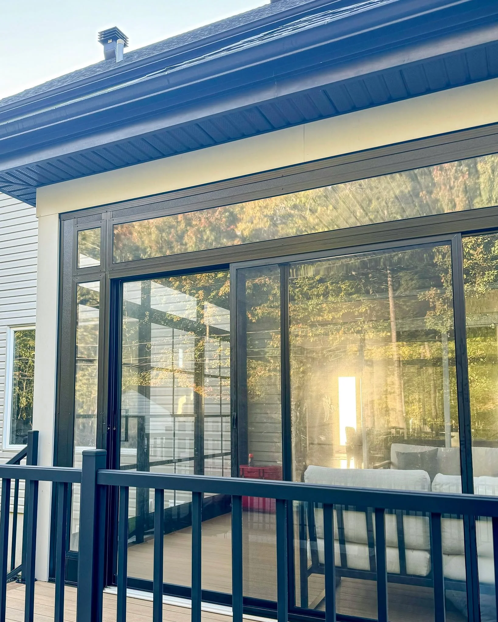 Glass like this completely changes how the space feels.

Simple, clean, and done right.

If you&rsquo;re planning a sunroom or enclosure, we can help.

#montrealconstruction #westislandmontreal #kirklandqc
#sunroom #slidingwindows #outdoorliving
#hom
